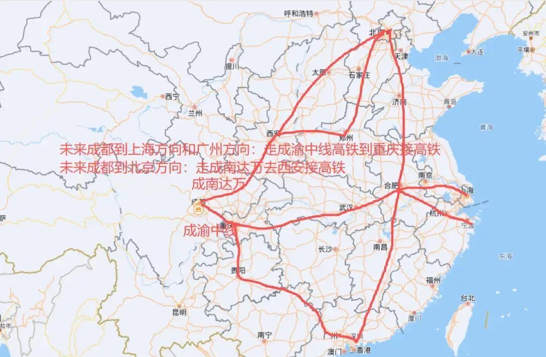 以后成都人出门，怕是真要感谢乐至这个不起眼的地方了。
盯着地图看了半天，发现一个