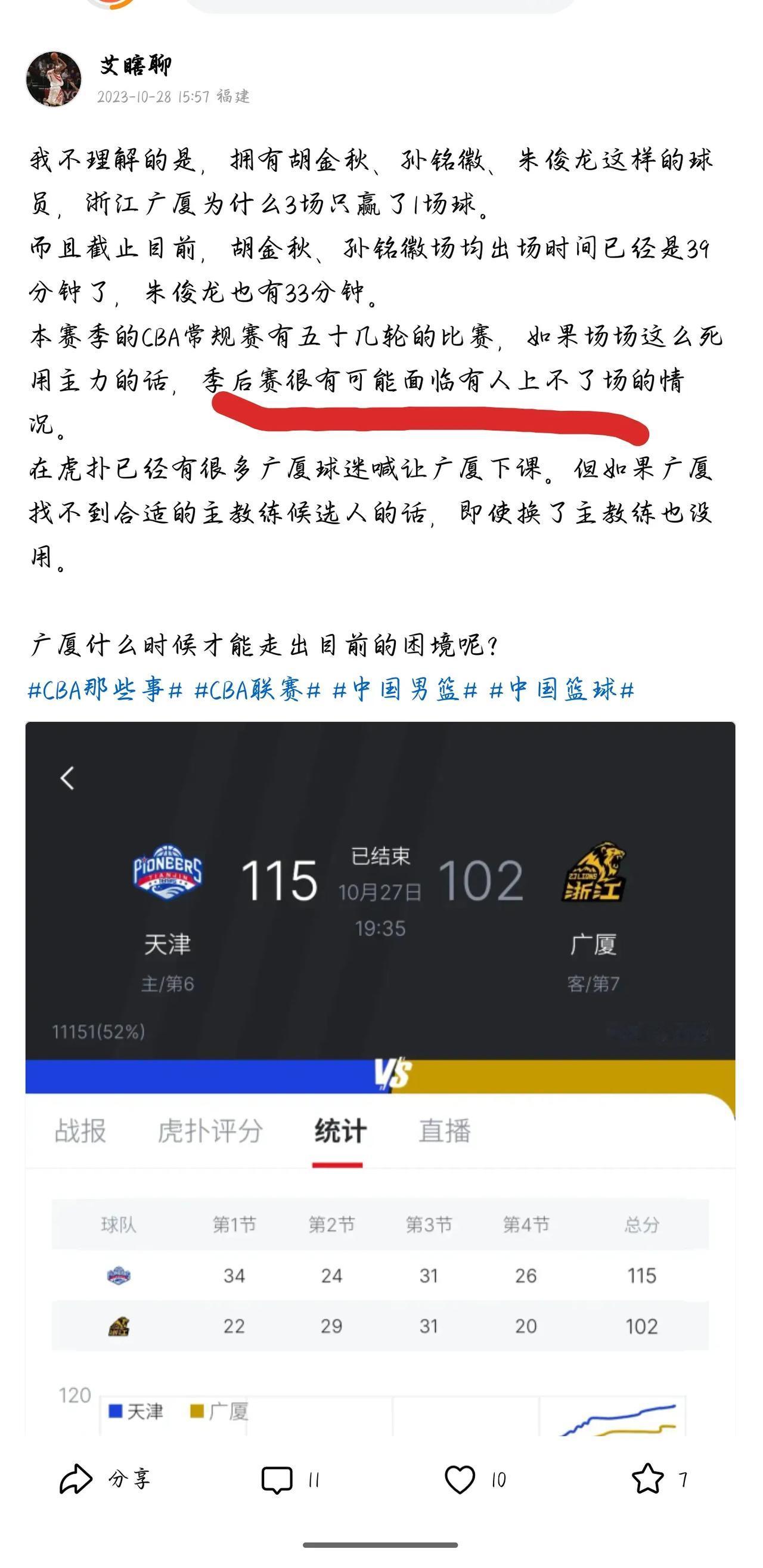 广厦最终还是被淘汰了。赛季初的时候，我就有提到浙江广厦在用人上的隐患，结果成真了