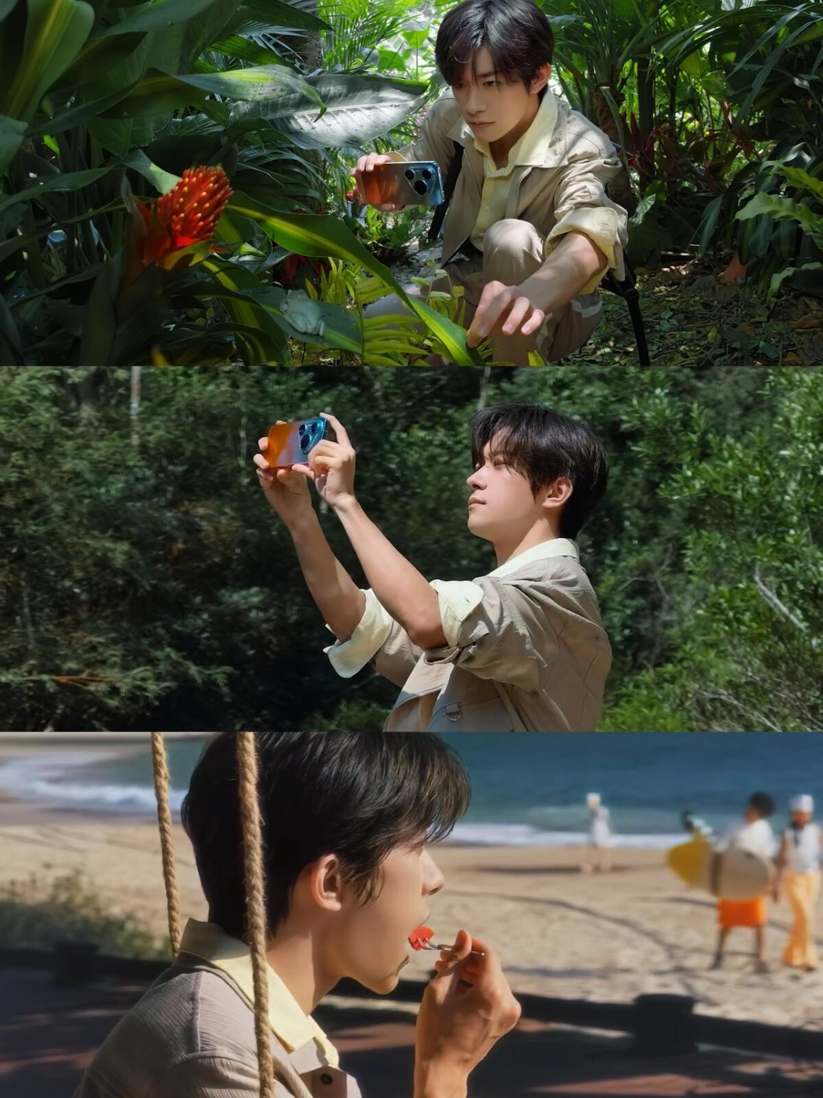 易烊千玺喊你去度假易烊千玺海南岛旅拍vlog易烊千玺海岛旅拍vlog温柔上线🌊