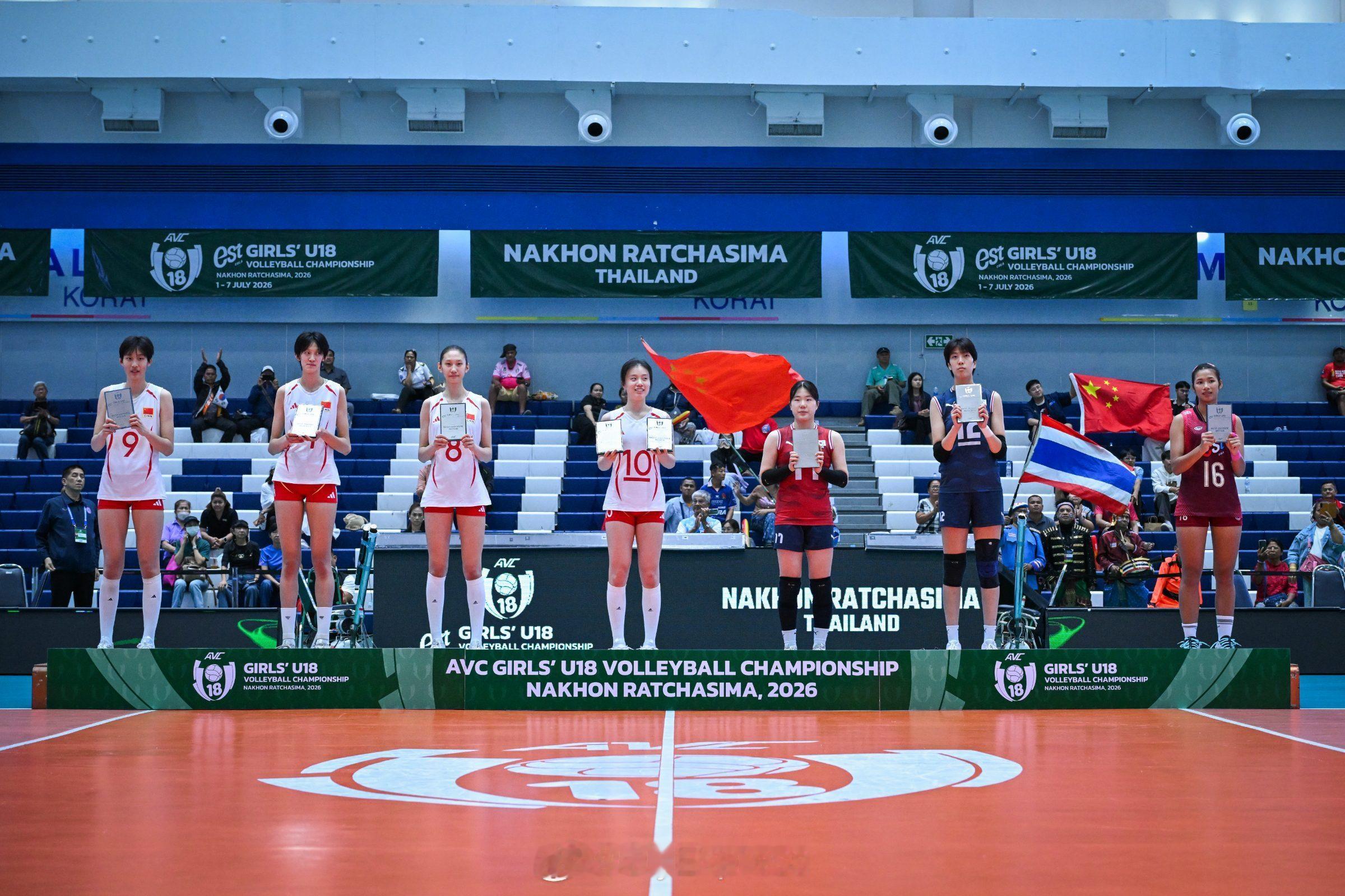 【U18女排亚锦赛最佳阵容】国际排坛战报速递 MVP：宣亚辰(中国)二传：宣亚辰