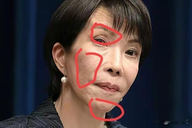 高市早苗的脸坑坑洼洼啊，
需要填平一下。