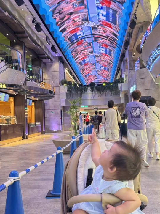 小小宝贝坐着邮轮🚢看世界