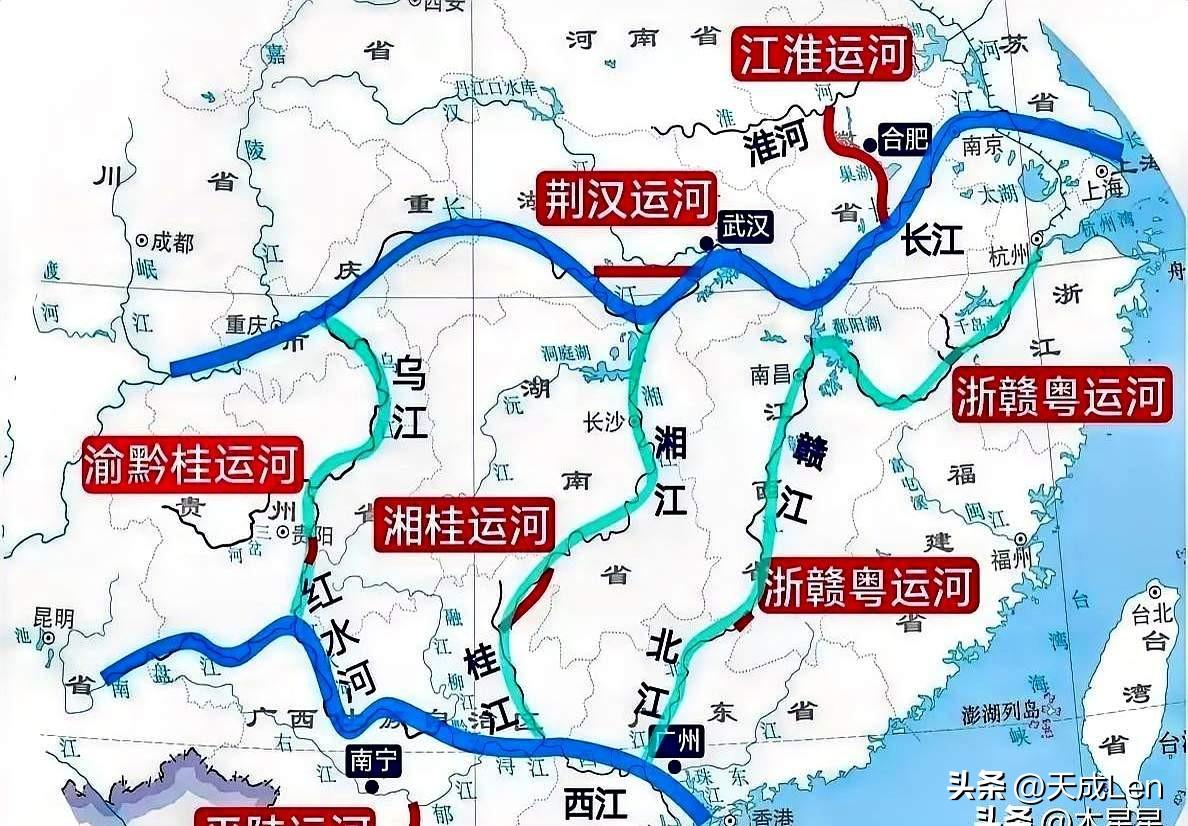 相比于铁路公路航运，人工运河最大的特色就是它是千年工程，一旦竣工，世世代代受益，