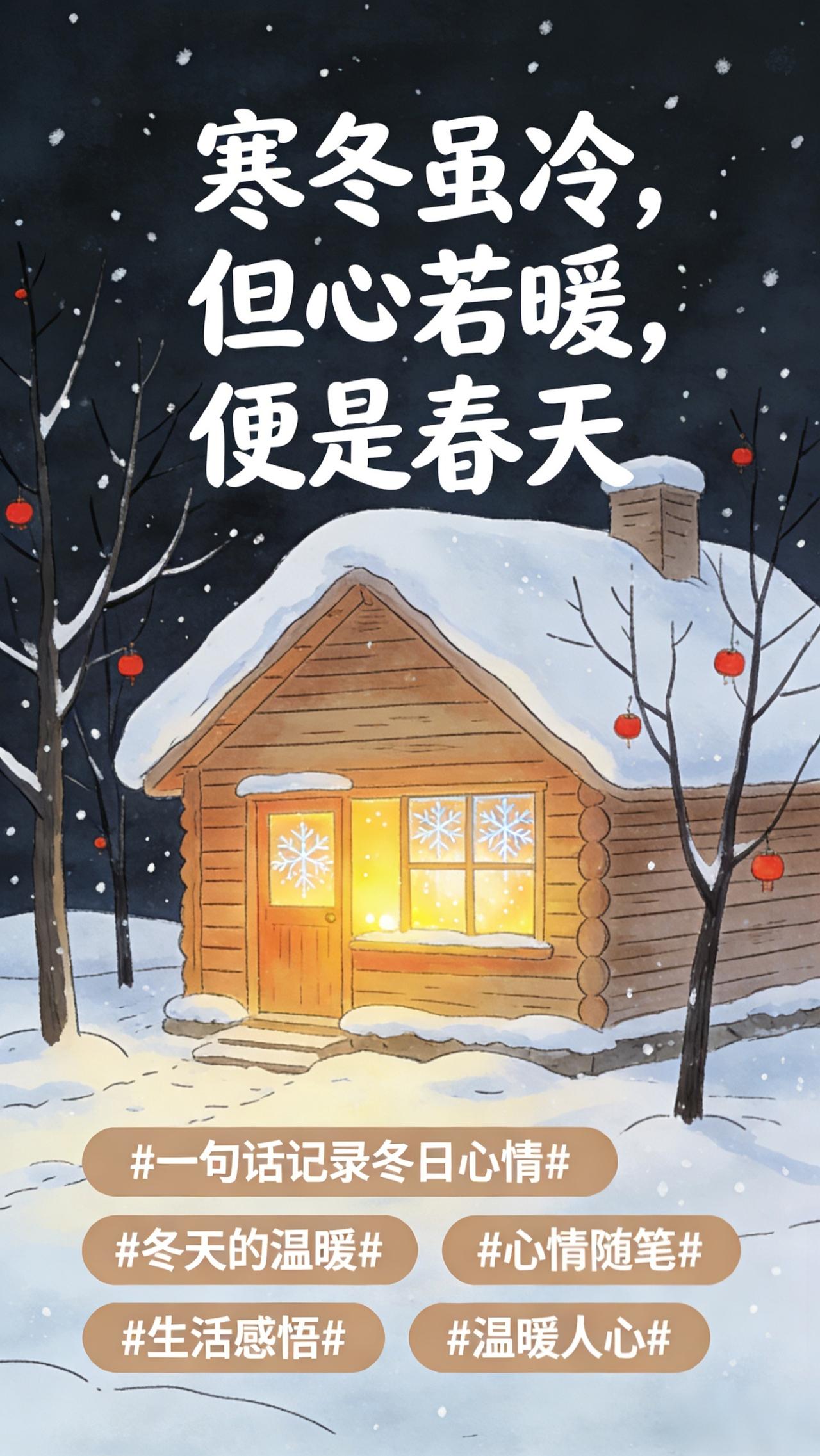寒风萧瑟，雪花飘零，冬天用它特有的沉静与纯粹，悄然书写着心底的故事。这个季节，没