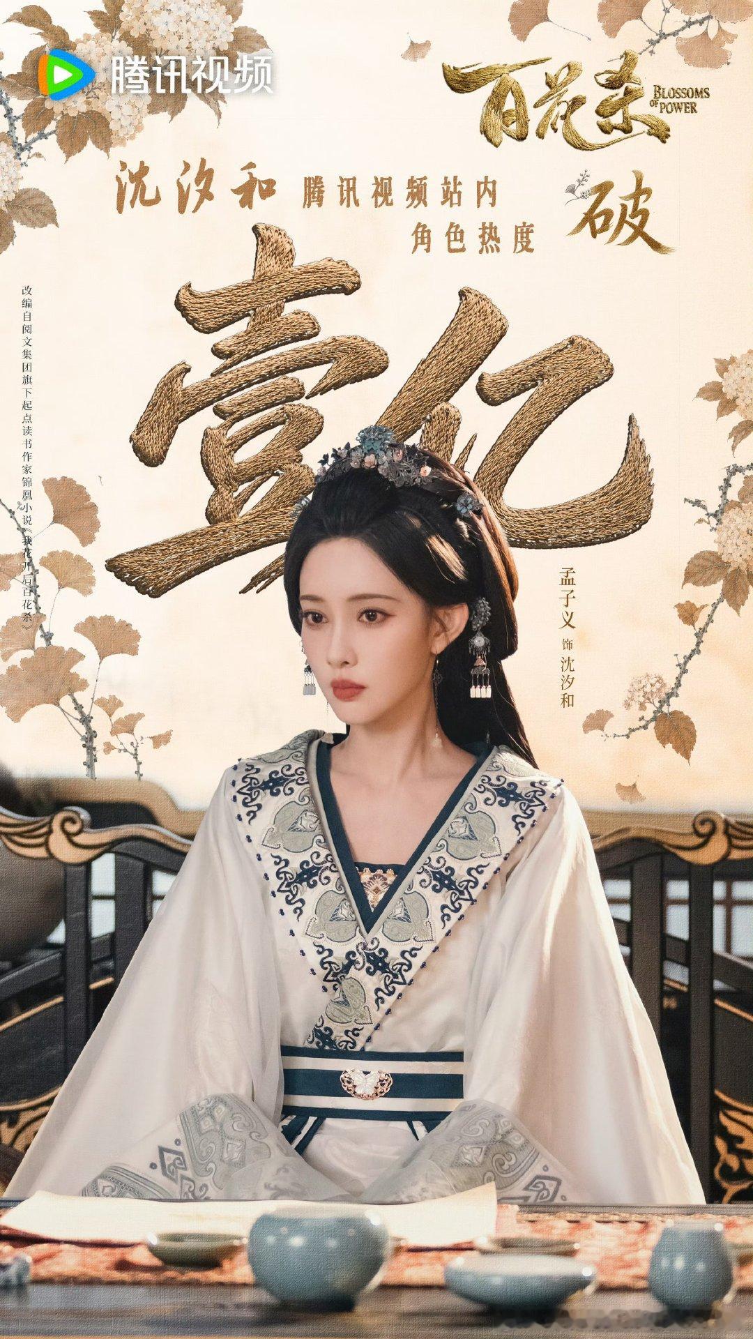 孟子义百花杀角色热度破亿 孟子义百花杀沈汐和热度破亿 孟子义沈汐和角色热度破亿 
