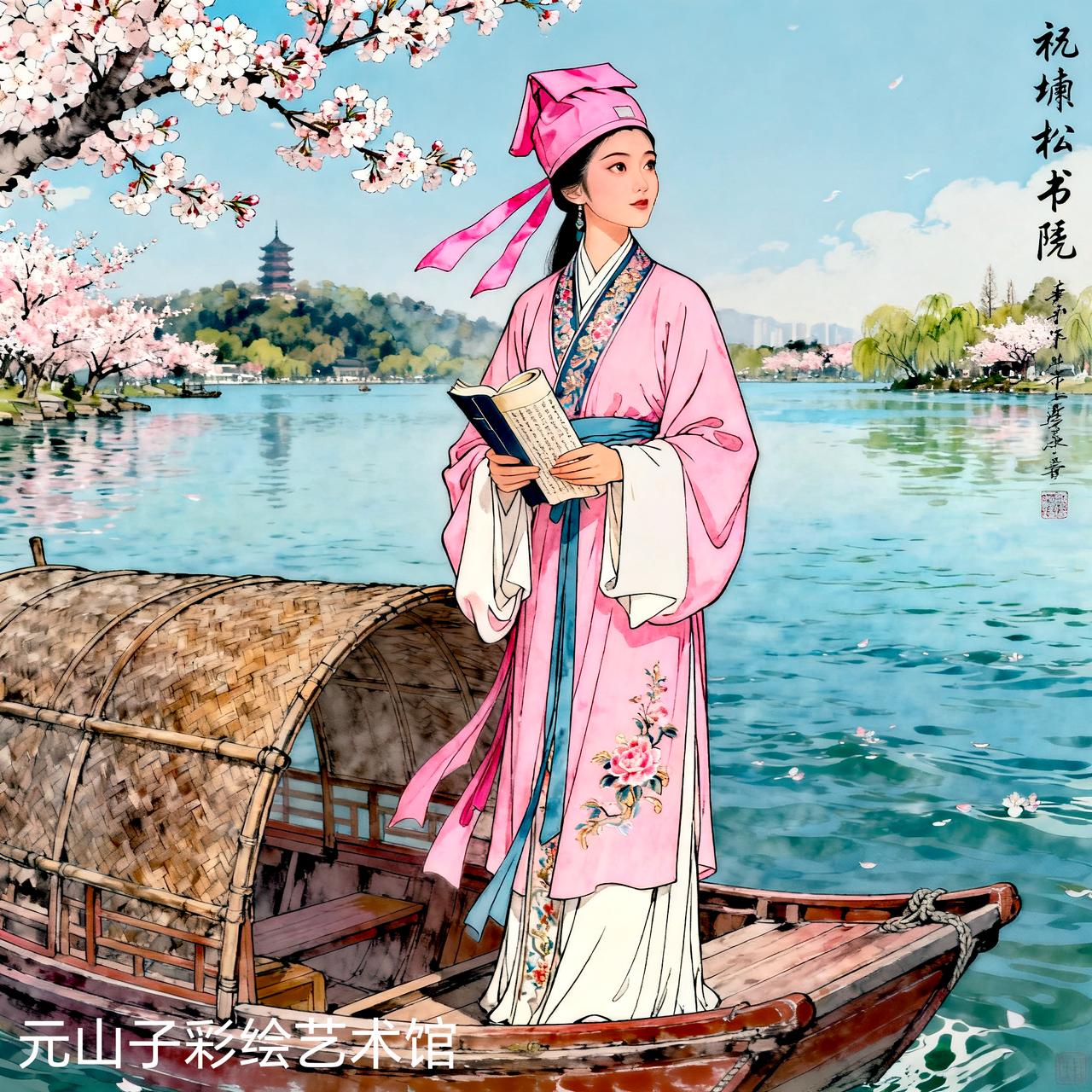 《英台求学》［元山子彩绘艺术馆］