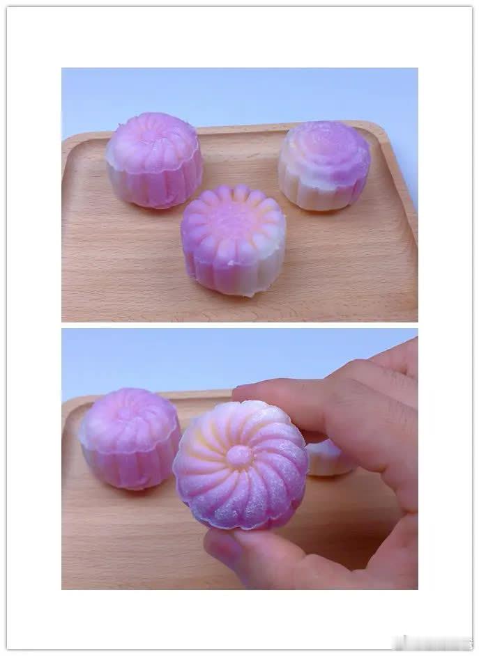 高颜值仙女奶黄冰皮月饼，好看又好吃！。高颜值仙女奶黄冰皮月饼，好看又好吃！#宝宝