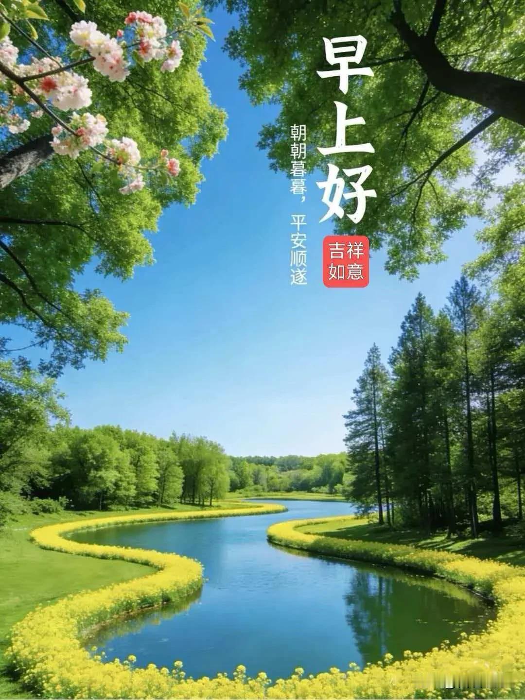 晨光温柔，岁月安然，新一天愿你顺心无忧。