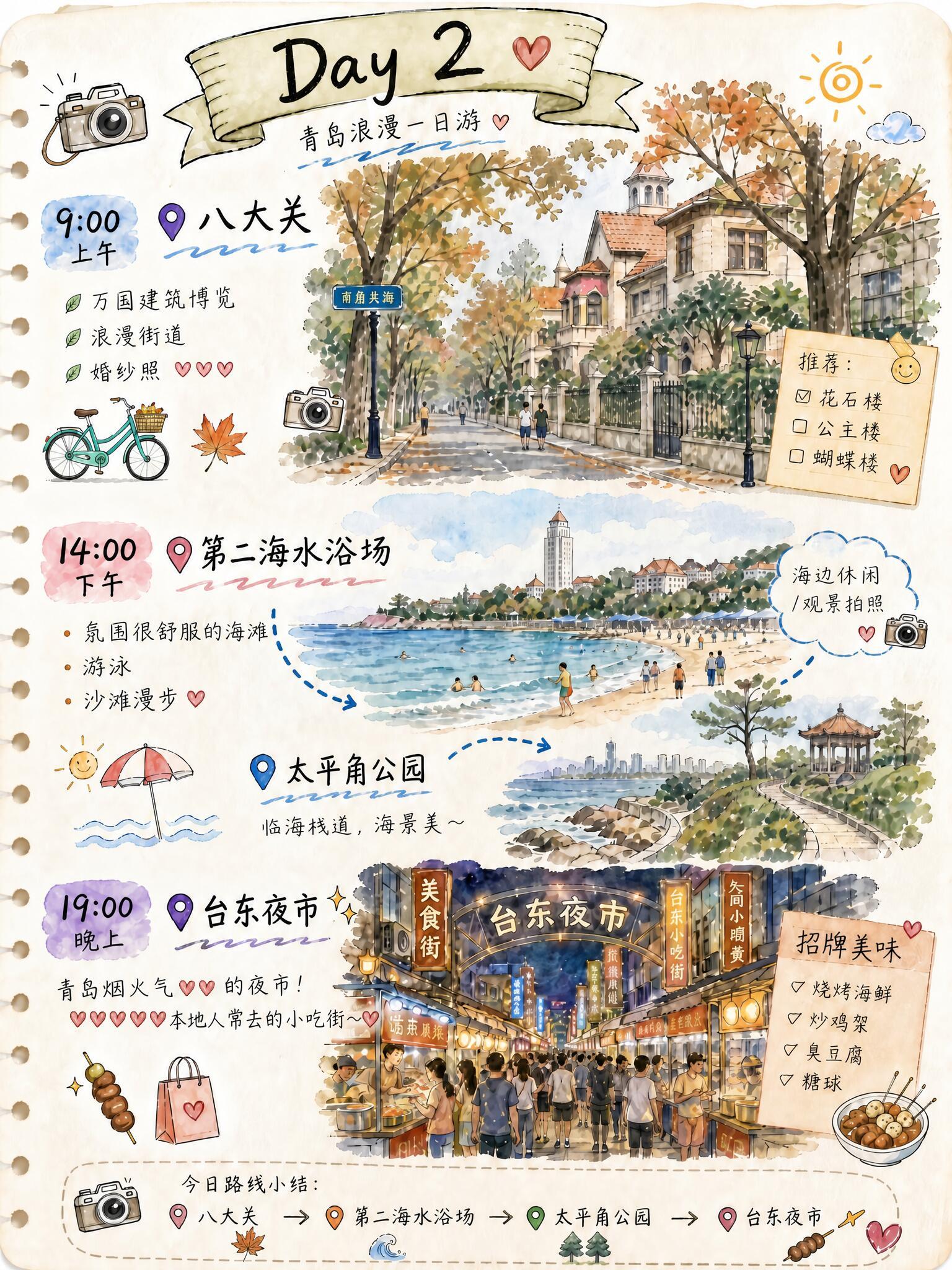都说青岛是“东方瑞士”，山青海碧，红瓦绿树，韵味独特。地处山东半岛南部，属于海滨