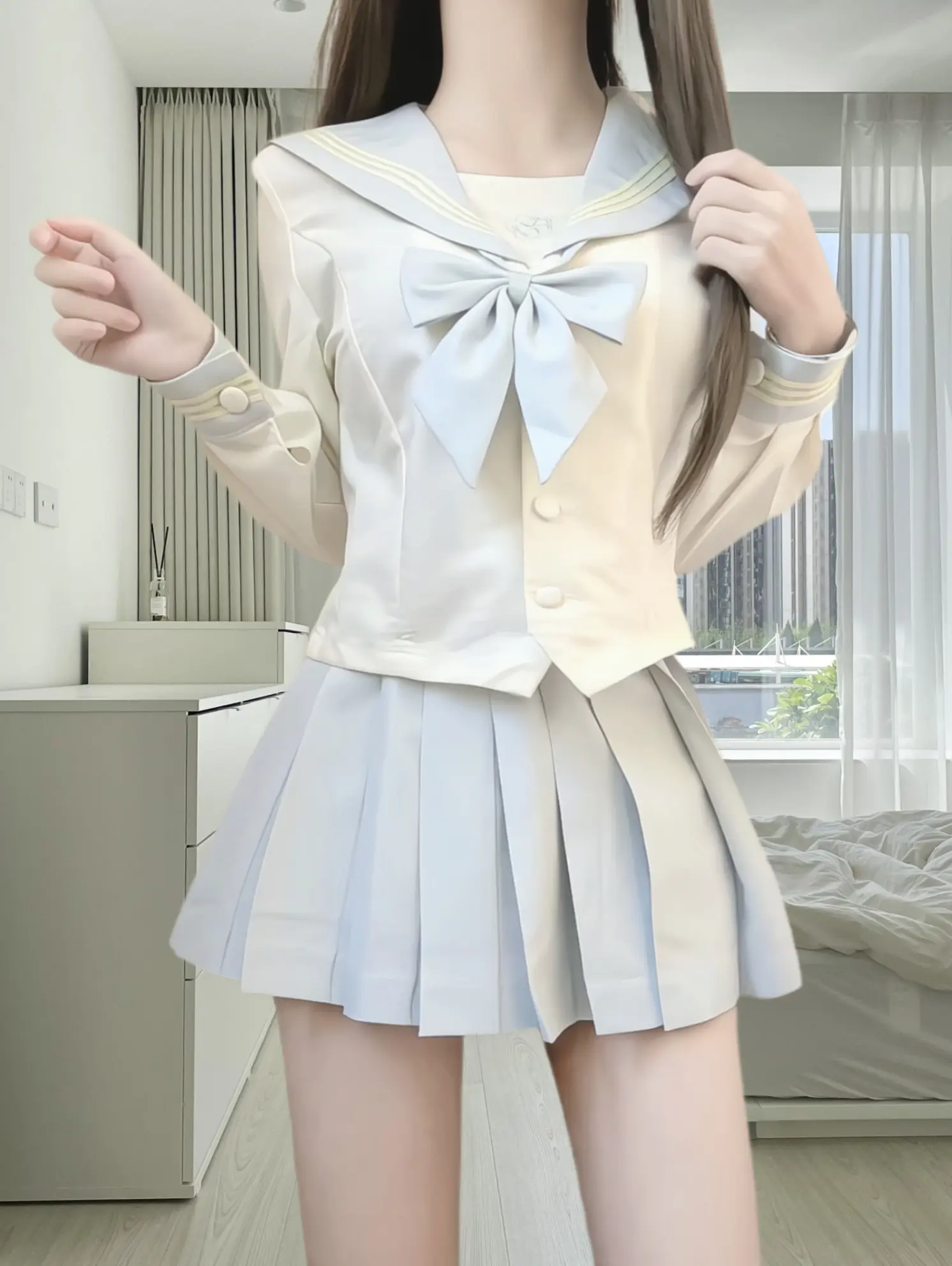 jk穿搭 女大学生 学院风穿搭  清纯甜美