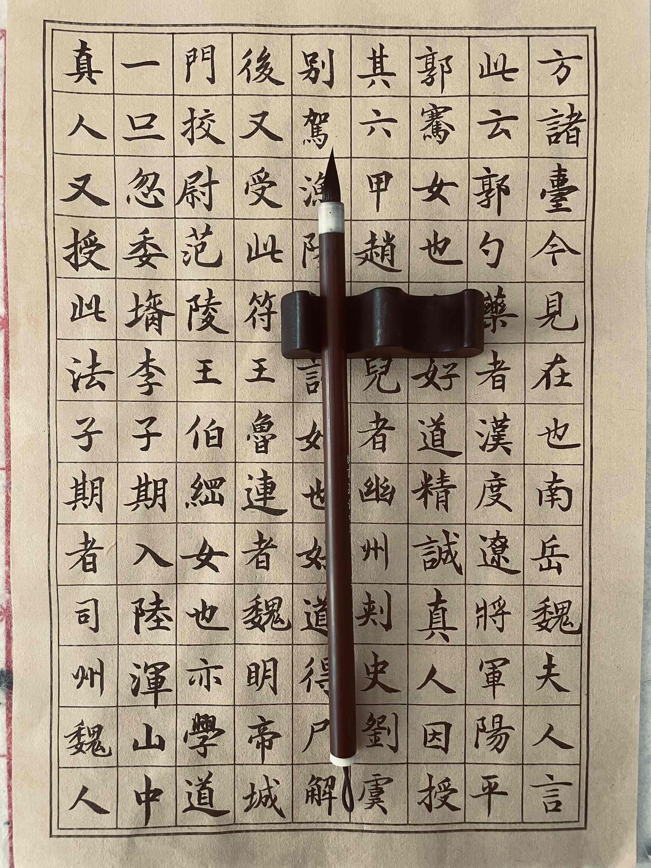 分享我这周有趣的事：这一周练习毛笔小楷，抄写灵飞经，感觉越来越好！