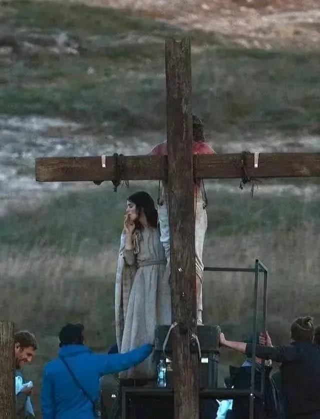 Rooney Mara as Mary Magdalene smoking a 