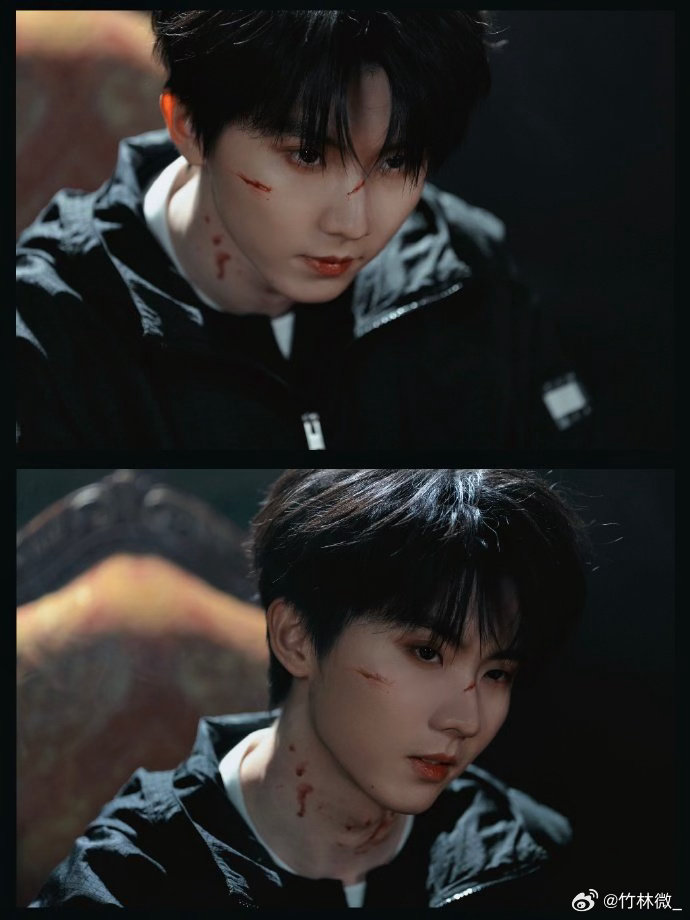 谁给马嘉祺递个悬疑本马嘉祺血渍眼神杀马嘉祺这眼神张力好强，带点破碎感又很有故事，