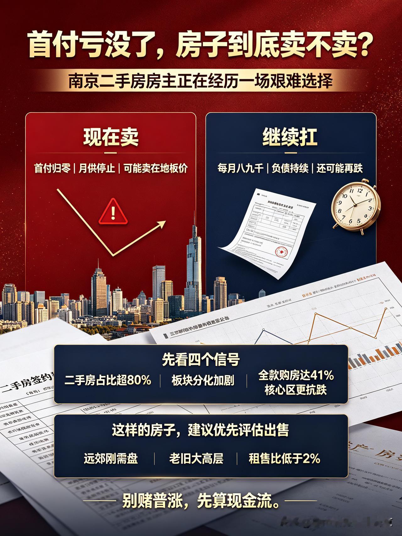 首付亏光、月供硬扛！南京二手房房主集体崩溃：到底割肉还是死守？
 
现在的南京二