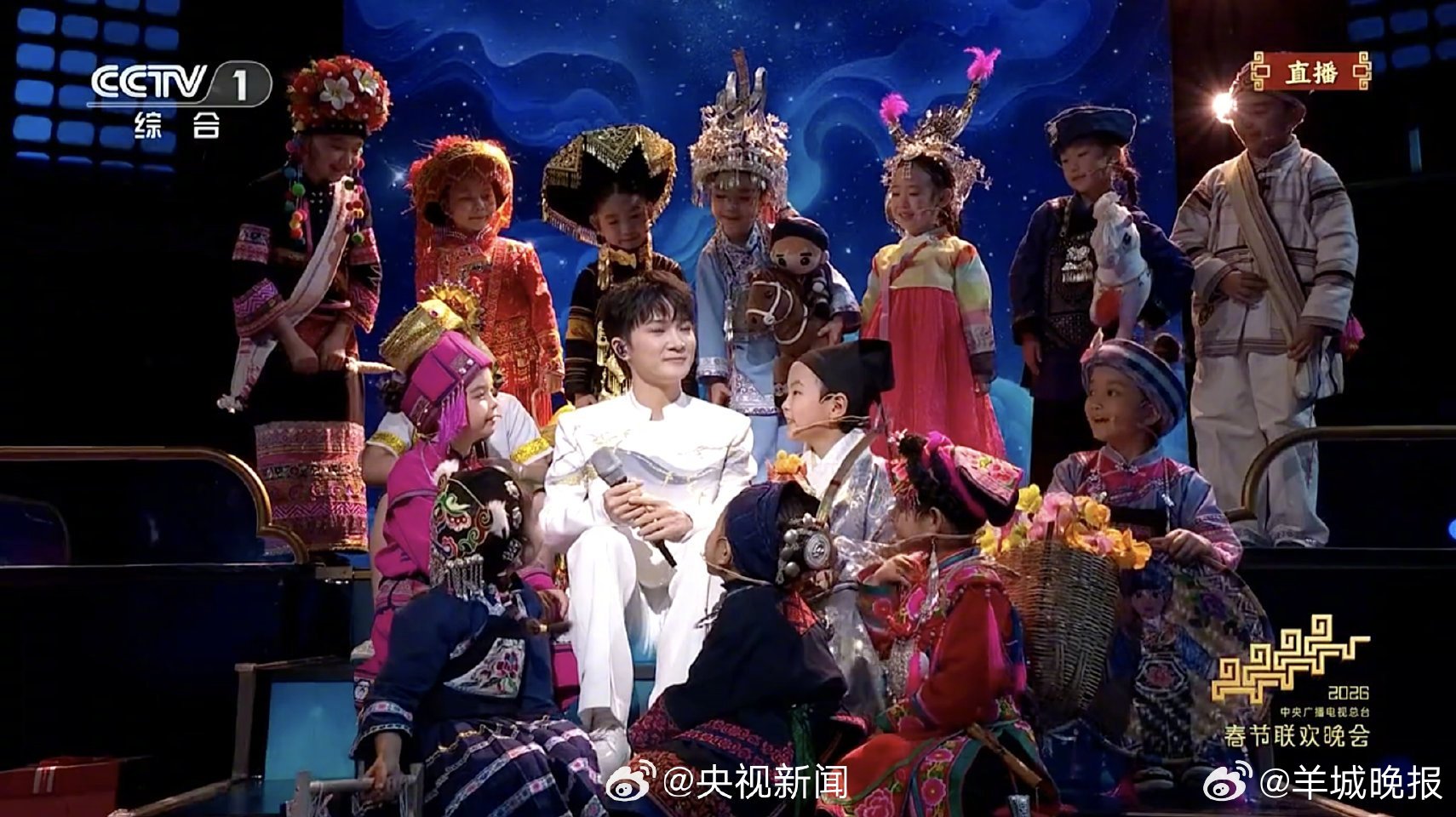 【#周深春晚孩子王#】马年春晚上，#周深讲了个神马故事#↓↓《山海经》里的神马“