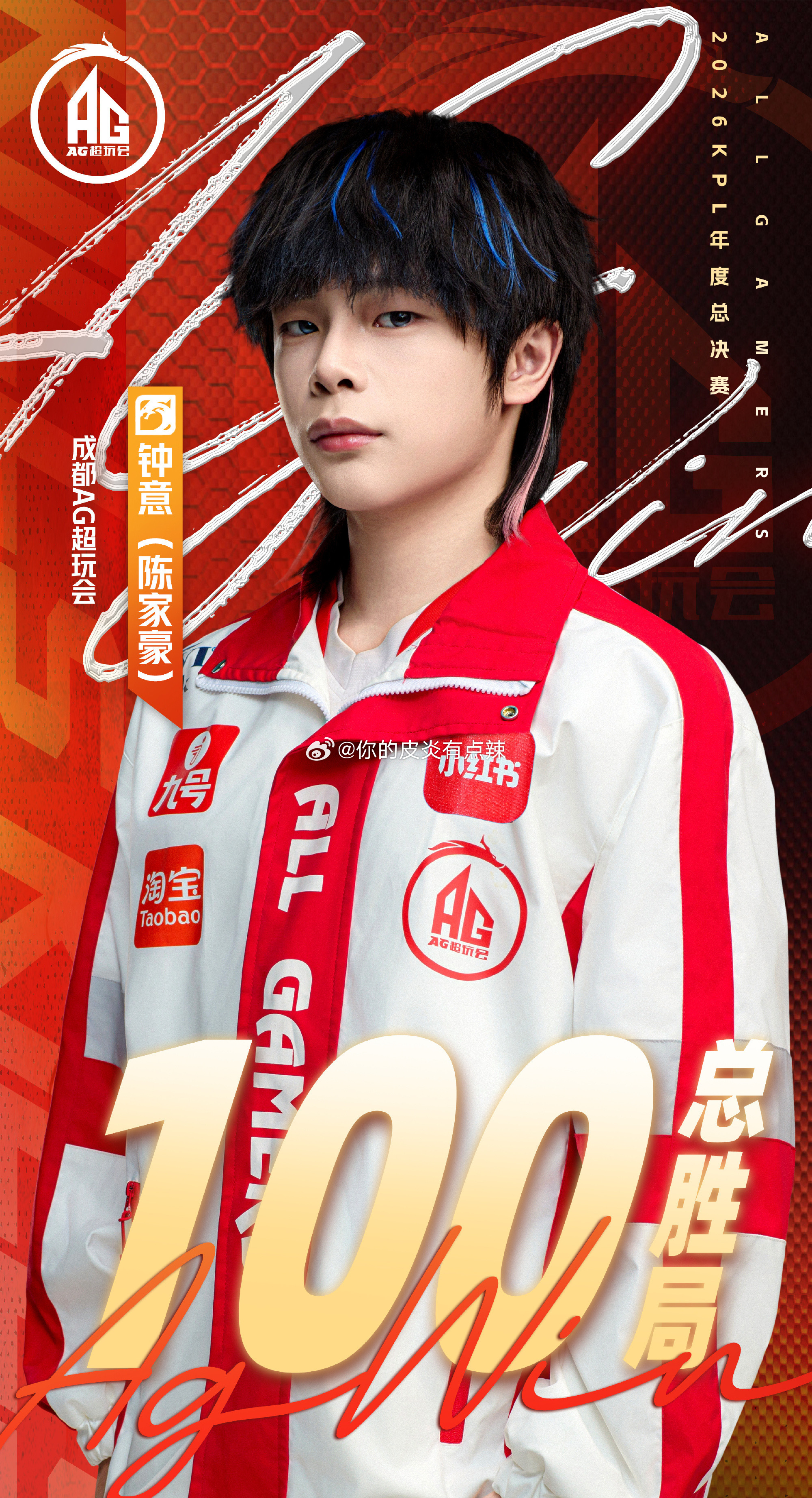 钟意JH[超话]🐼钟意恭喜钟意达成联赛「100胜场」里程碑！k1野大人饶命呀。
