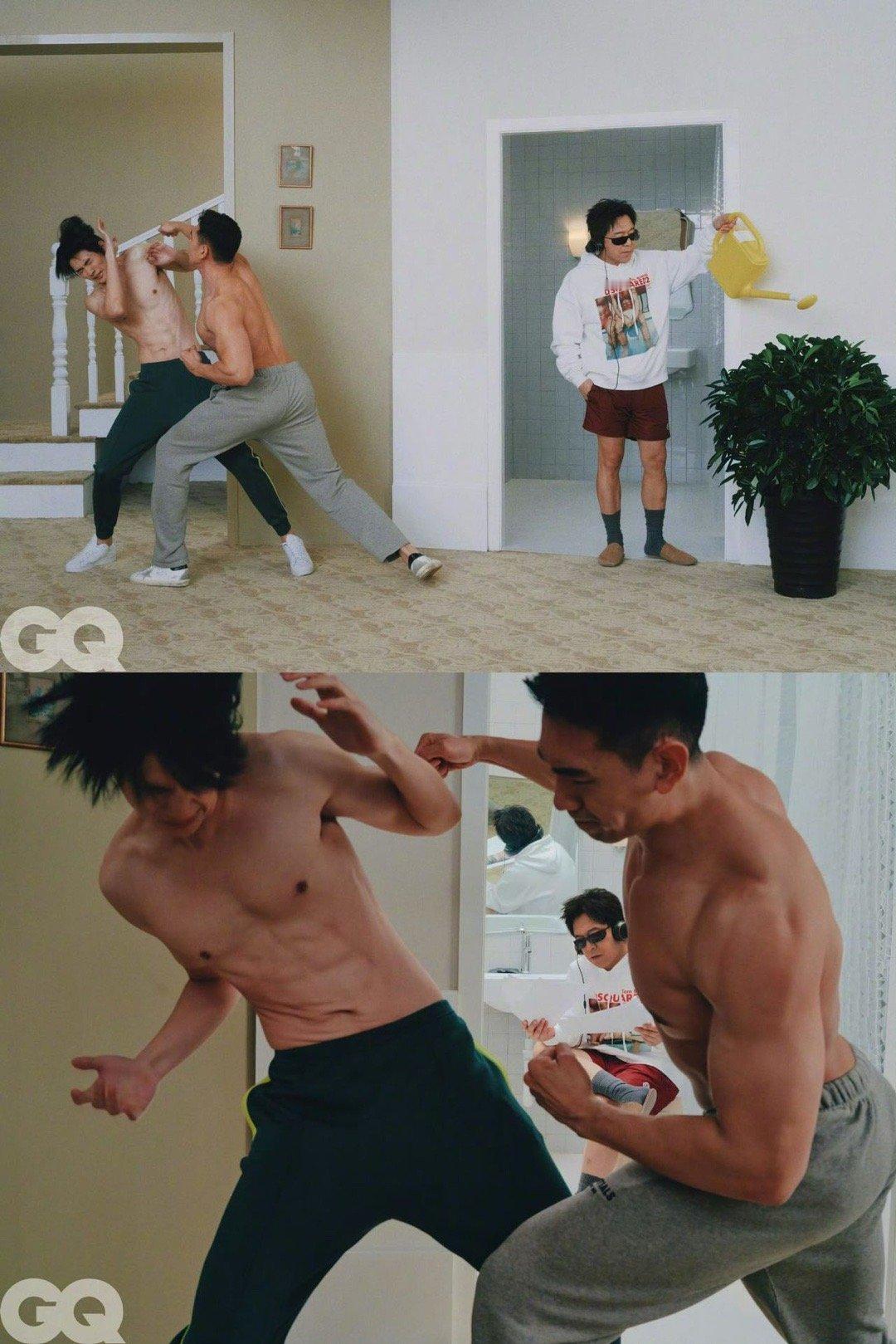 黄渤拍杂志比过年还热闹 黄渤 世界乱套我拍照 黄渤这波操作：用最淡定的表情，拍最