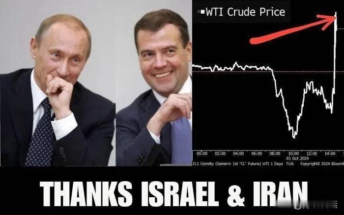 【迷图】
此时此刻，俄罗斯总统普京:“（伊朗和以色列）兄弟！谢谢啊！”