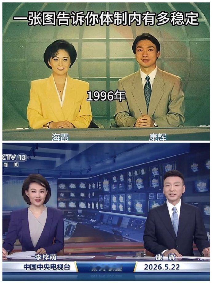 康辉的30年！他是真的稳定啊
看到他这样就想到自己，别说30年了，2年前我都不在
