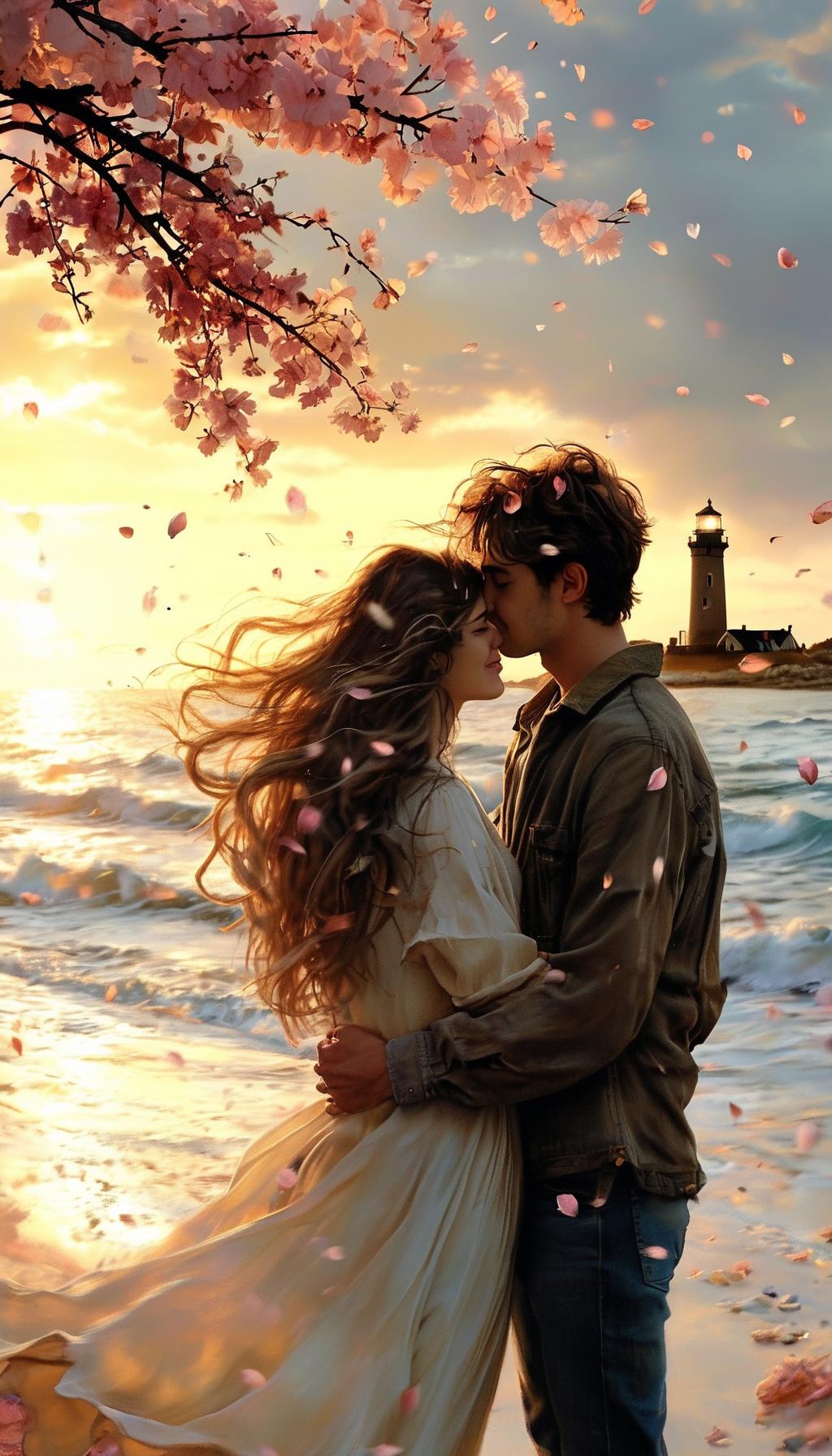 在我们漫长的人生旅途中，爱情如同一条蜿蜒流淌的河流，时而激荡澎湃，时而平静如镜。