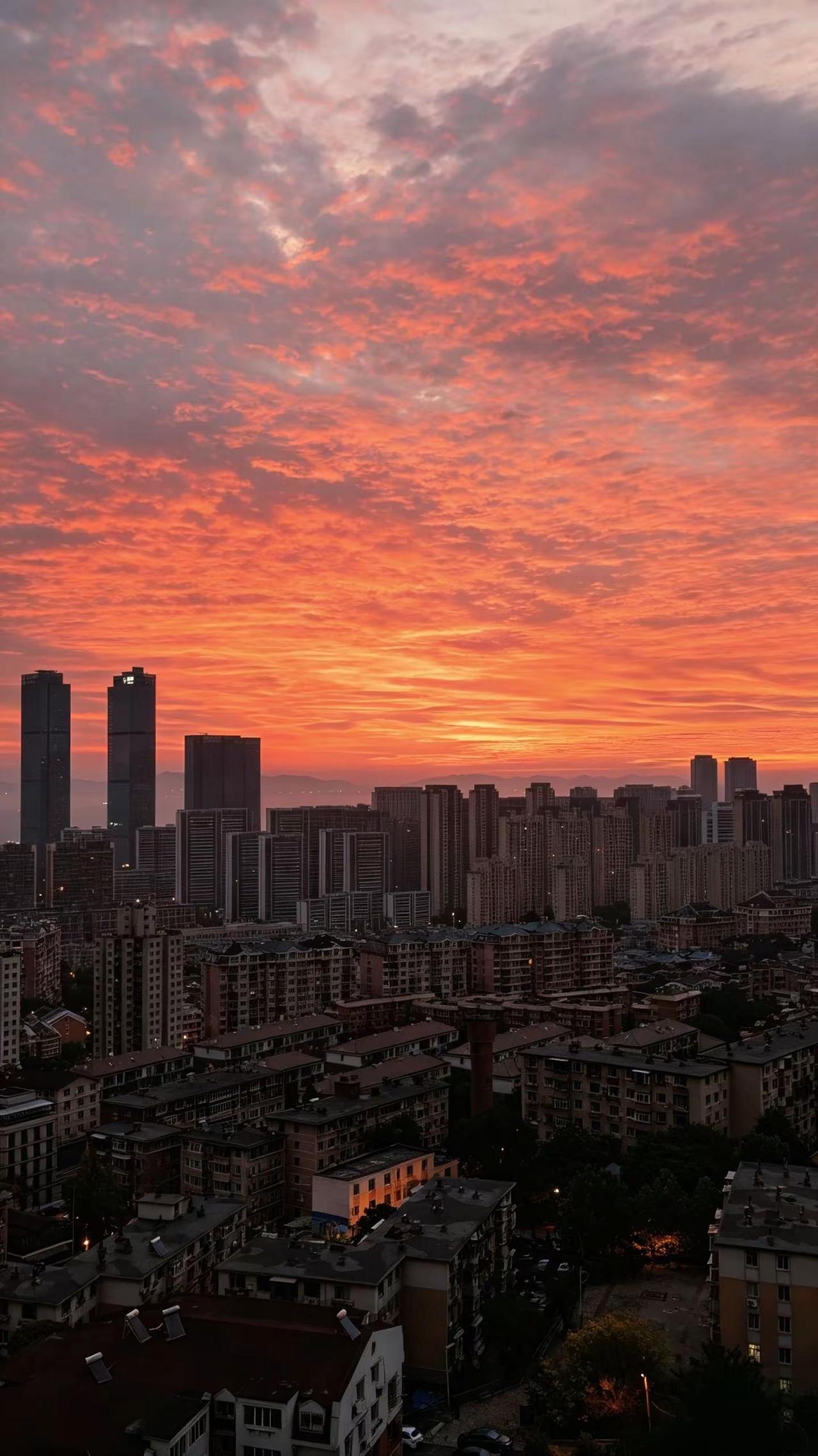 台风巴威过后大连的朝霞杀疯了！  大连 巴威 巴威 台风