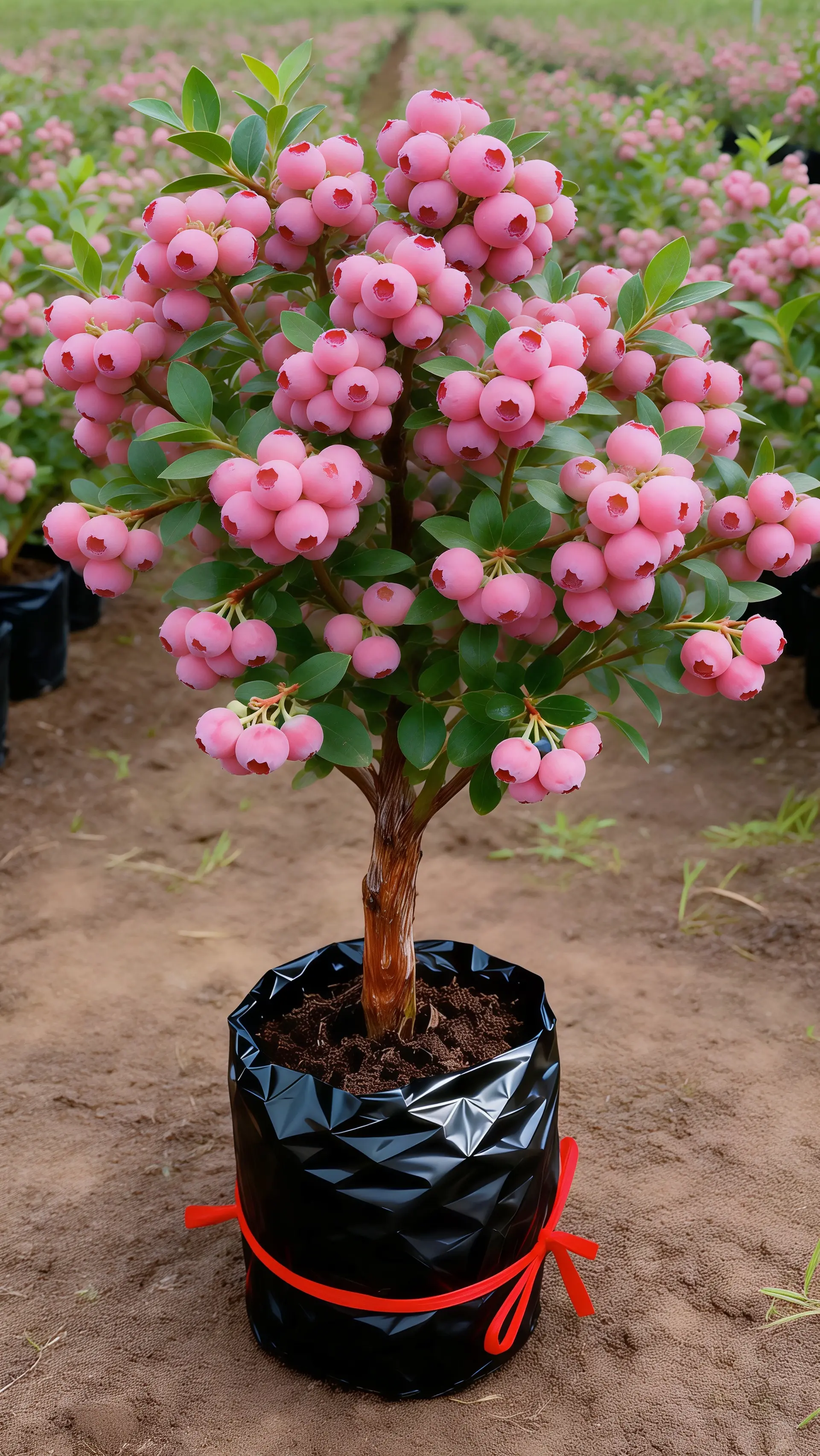 粉嘟嘟蓝莓树果苗