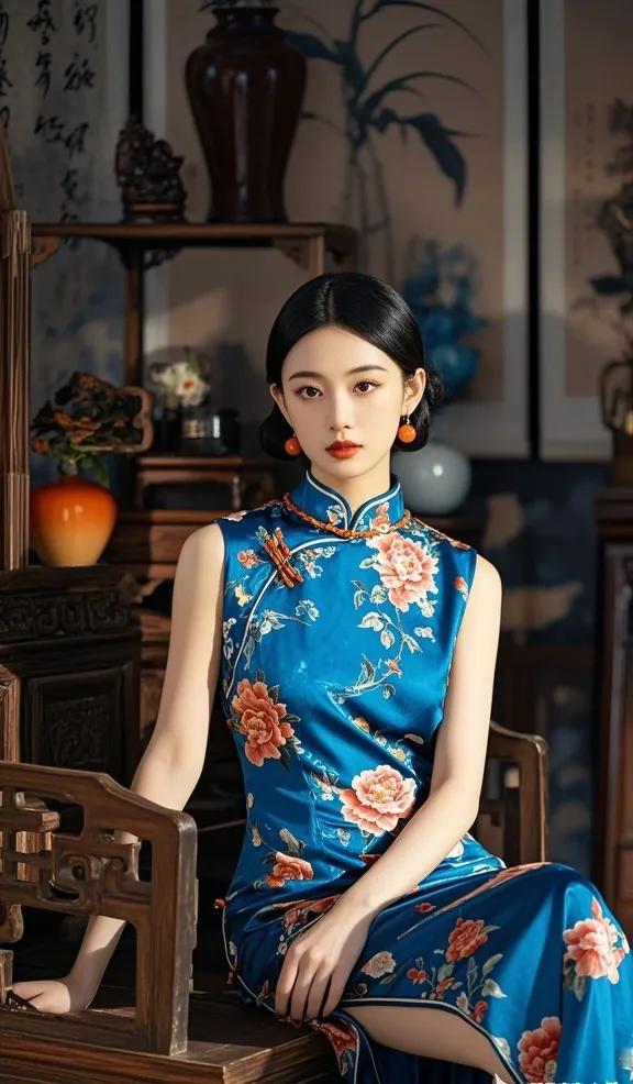 古典与时尚，融合出优雅。#国风美俏女# #旗袍美女大美丽# #🐝旗袍美人# #