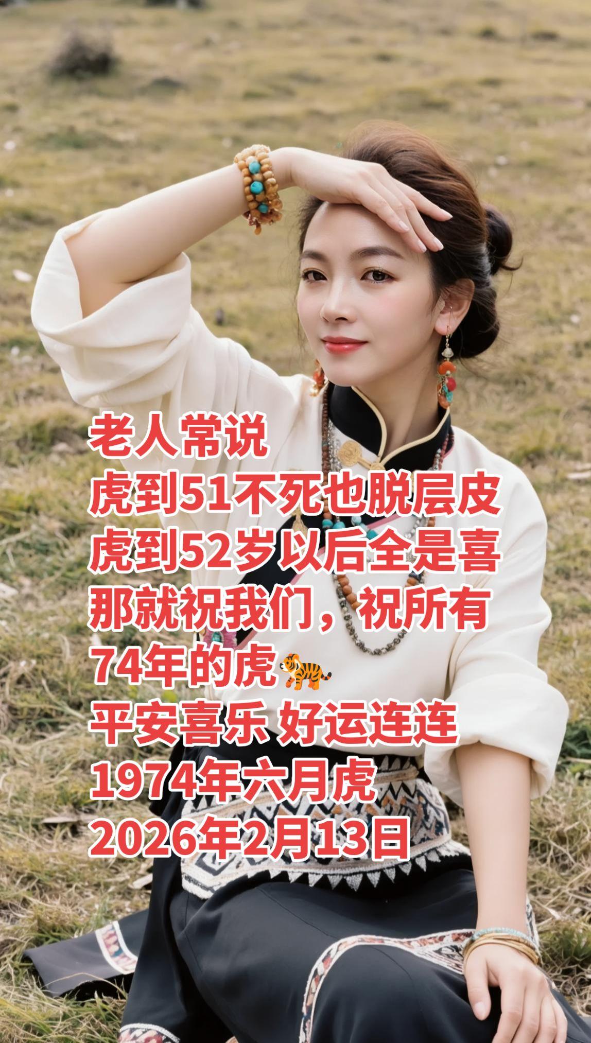 老人常说 虎到51不死也脱层皮 虎到52岁以后全是喜 那就祝我们，祝所...