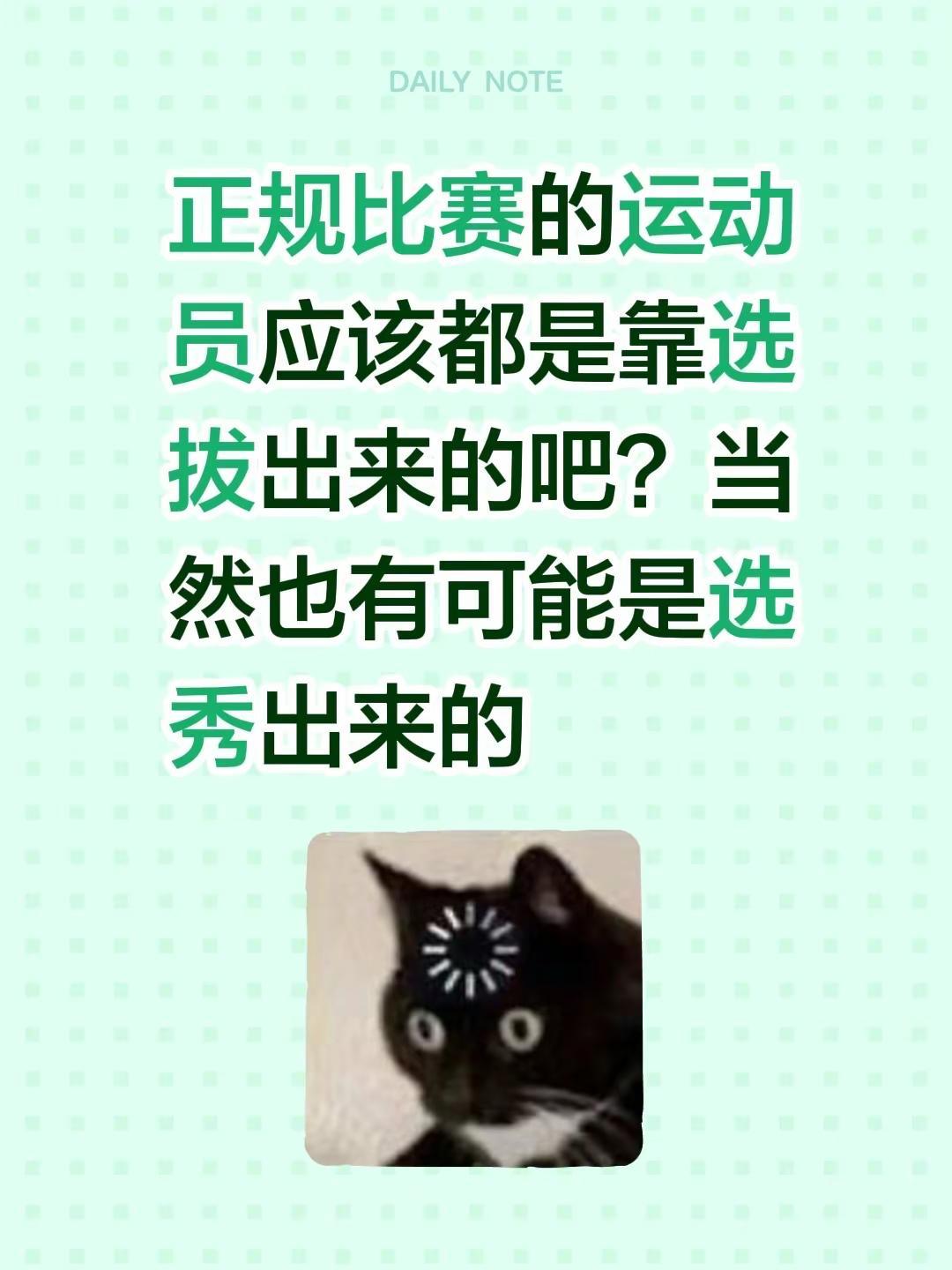 正规比赛的运动员应该都是靠选拔出来的吧？当然也有可能是选秀出来的