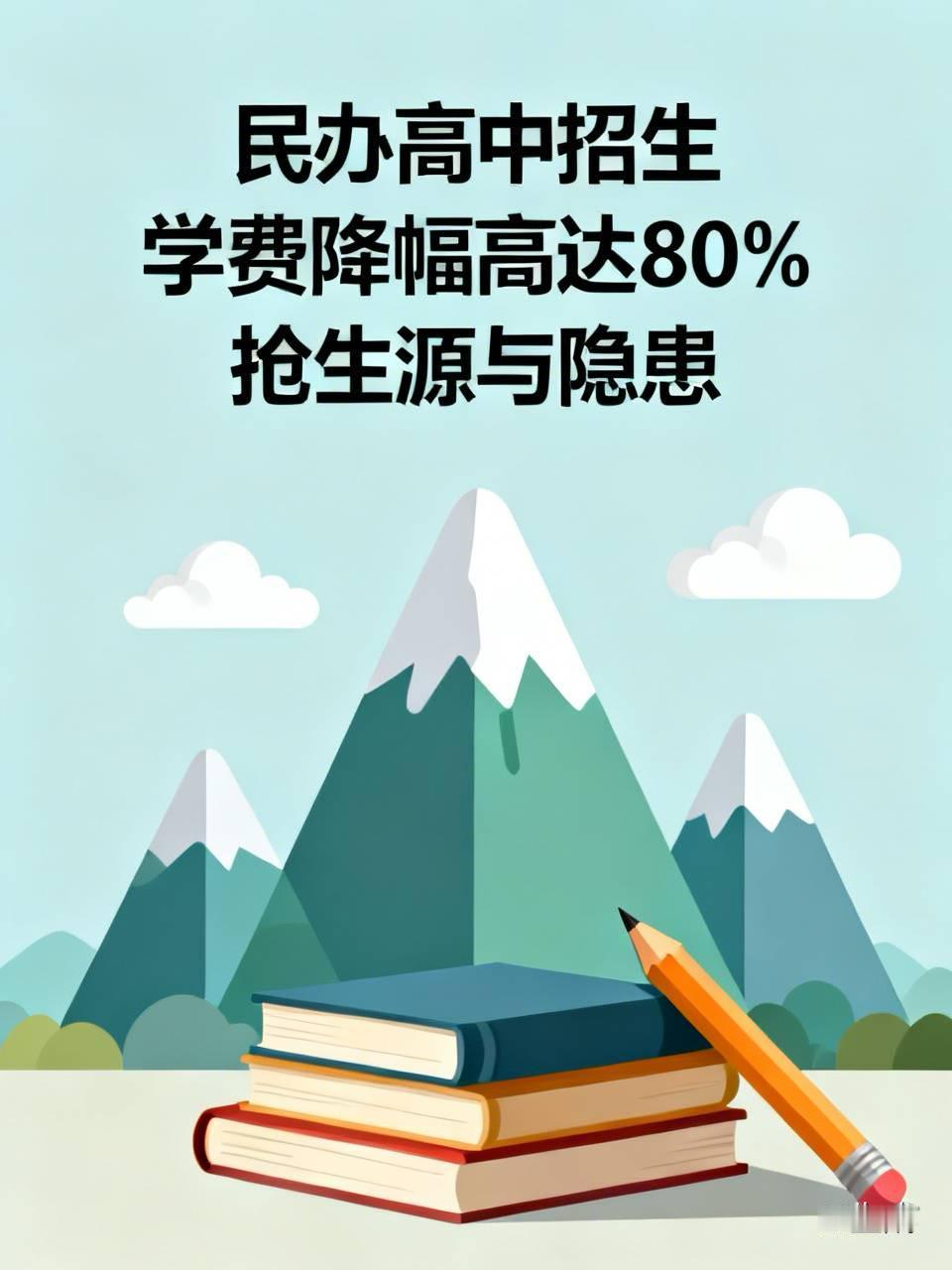 今年，民办高中招生，不少地区的学校都主动降了学费，有的降幅高达80%以上，看着就