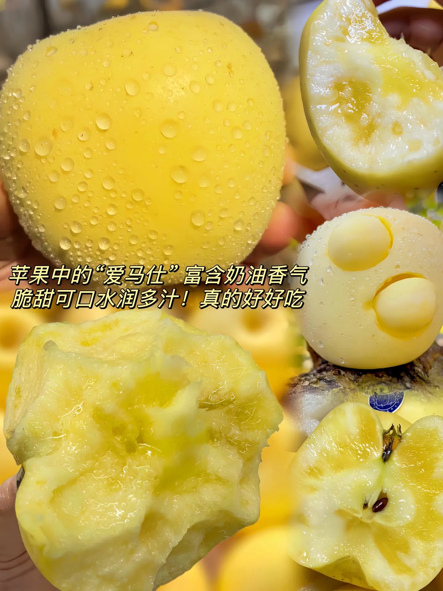 巨巨巨爱的黄金奶油富士苹果苹果上市了！我又回购了3箱！一口沦陷住！宝子...