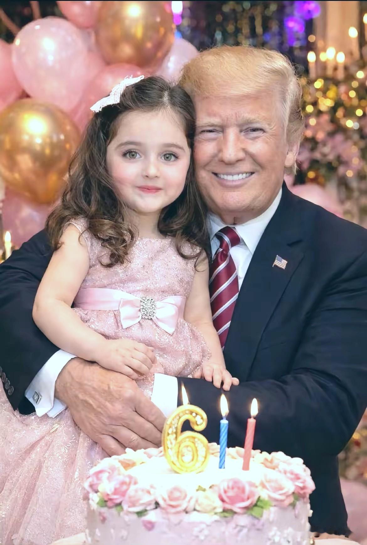 川普1946年出生属狗，图片中的洋娃娃是川普的孙女之一Carolina Trum