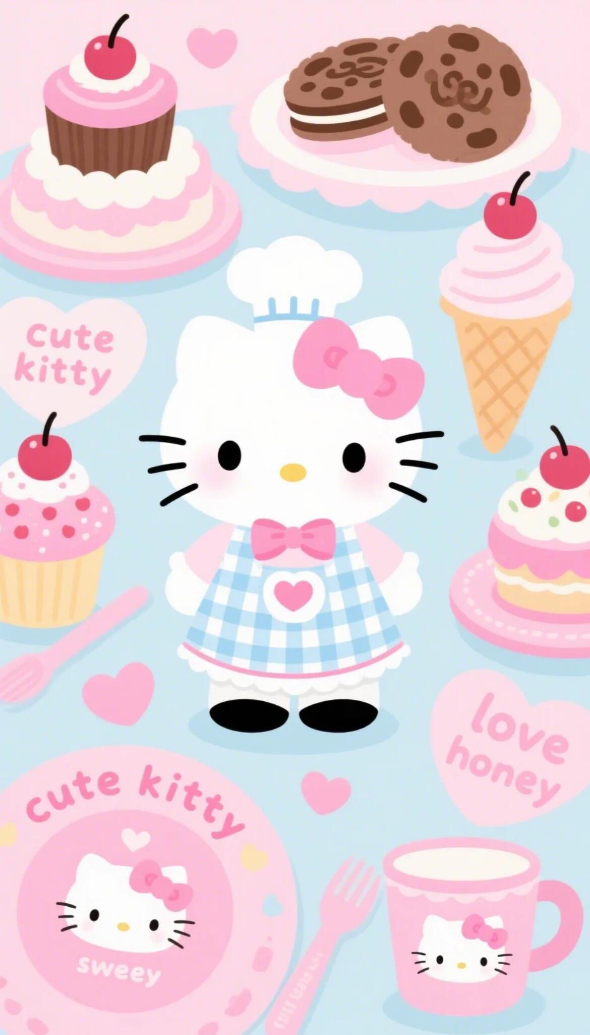 好可爱的Hello Kitty壁纸呀 ​​​