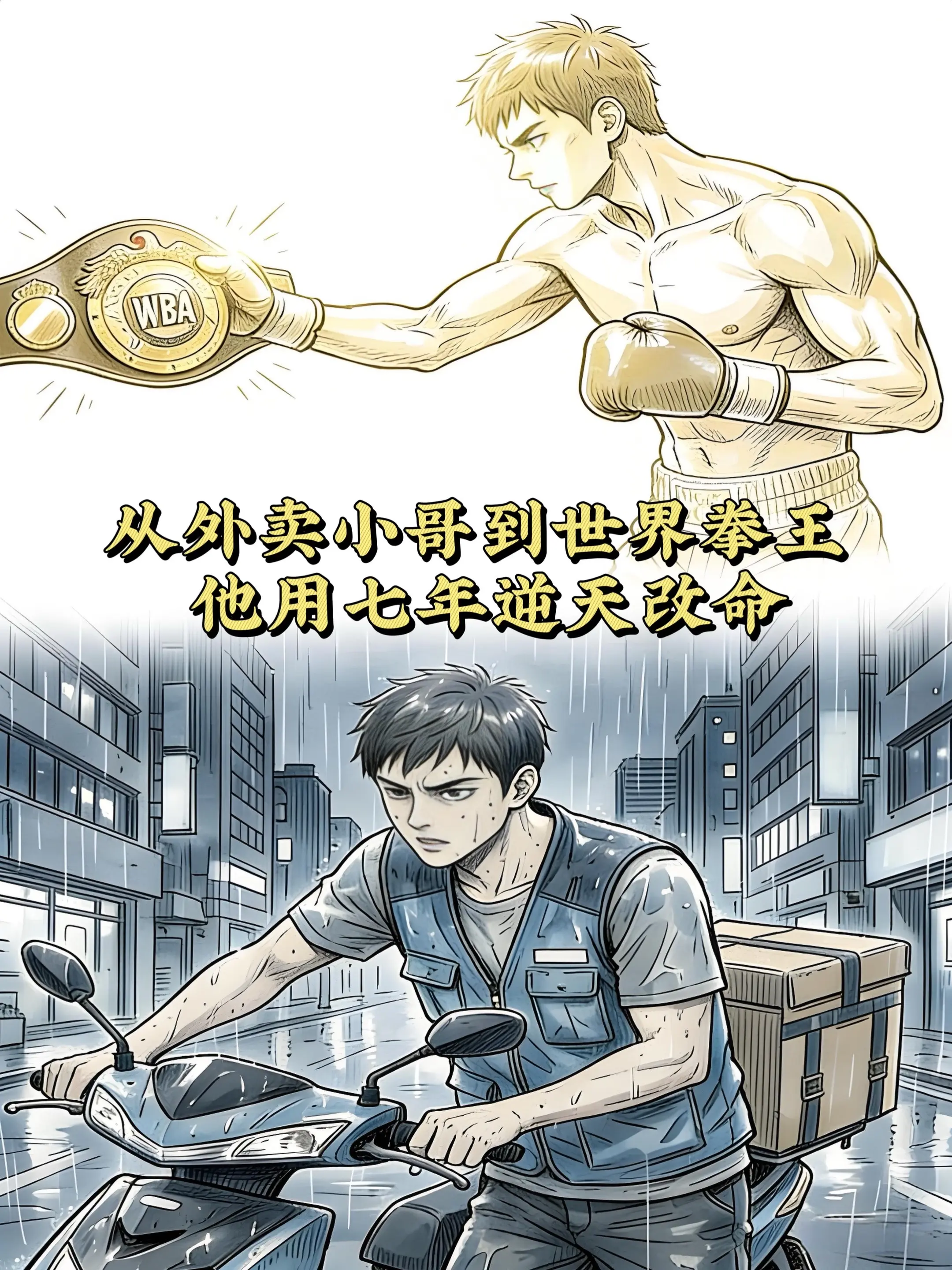 从外卖小哥到世界拳王，他咬牙坚持了7年！