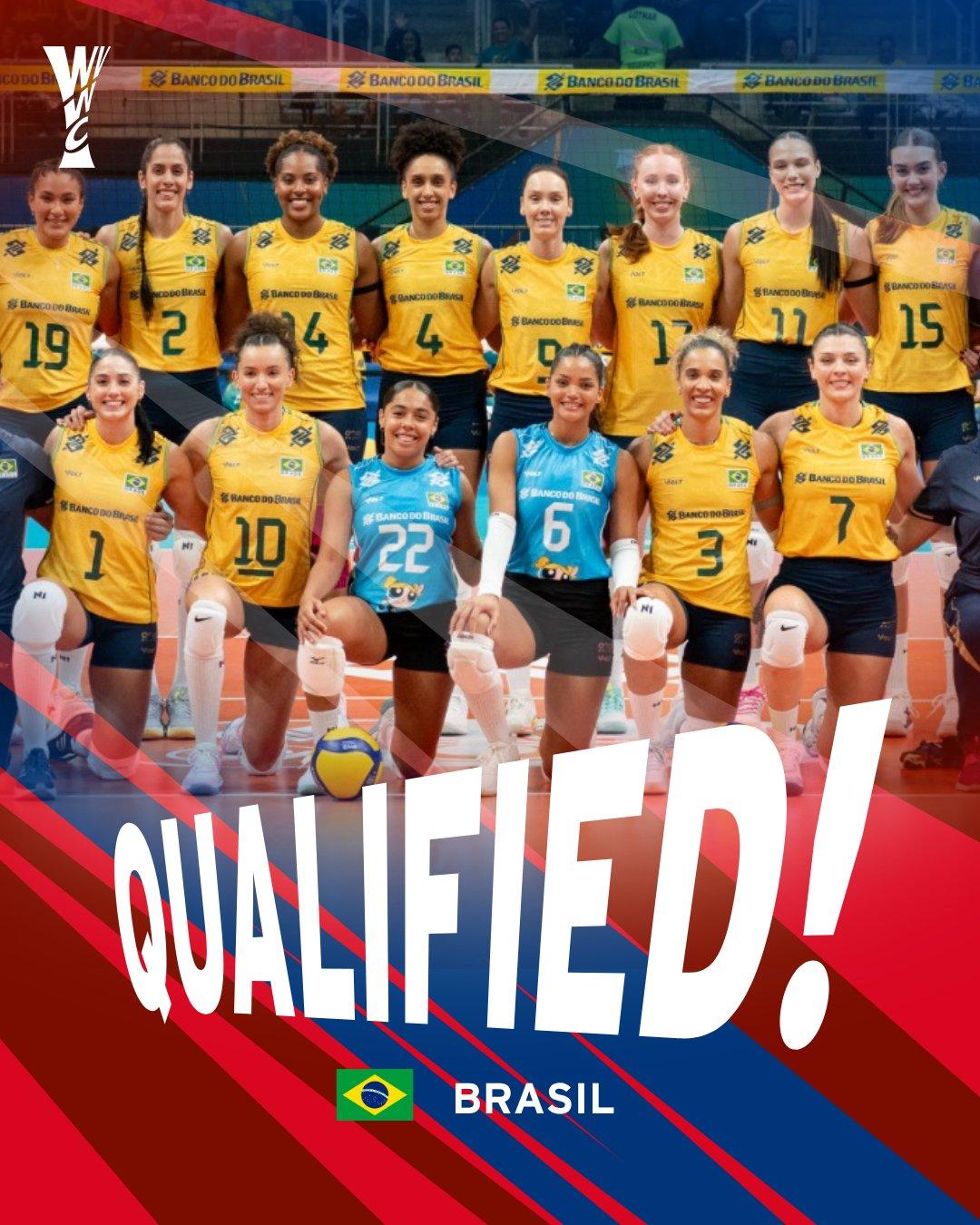 🇧🇷 巴西女排锁定2027女排世界杯门票！🎟️🌎
巴西队正式拿下2027