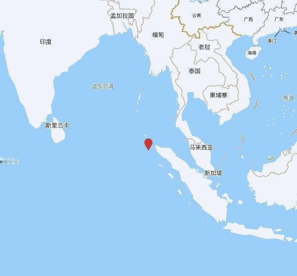 【欧洲地中海地震中心】发布，2025-10-13 12:23:37 在 苏门答腊