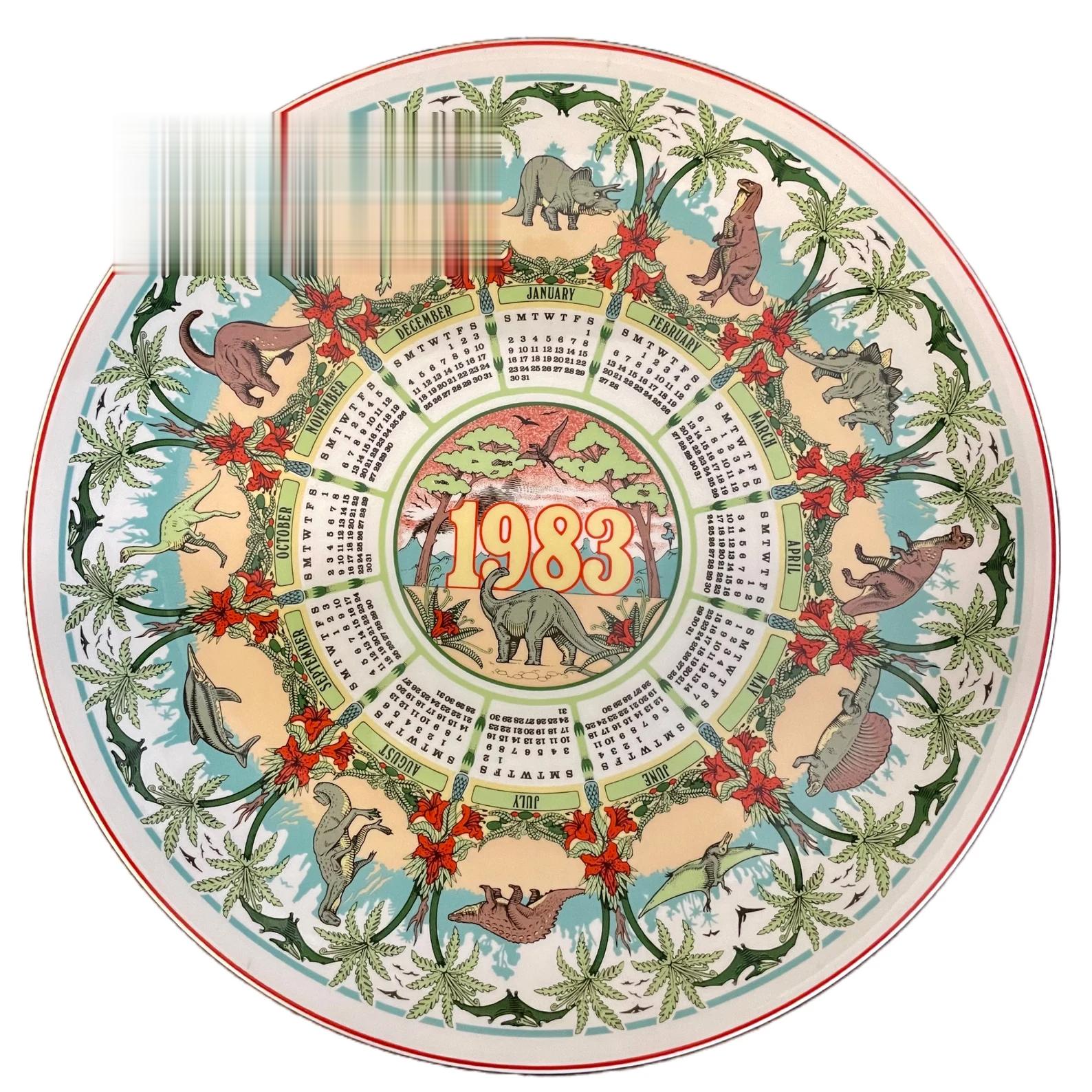 Wedgwood 83年的恐龙盘，这审美在线的啊，哎 ​​​