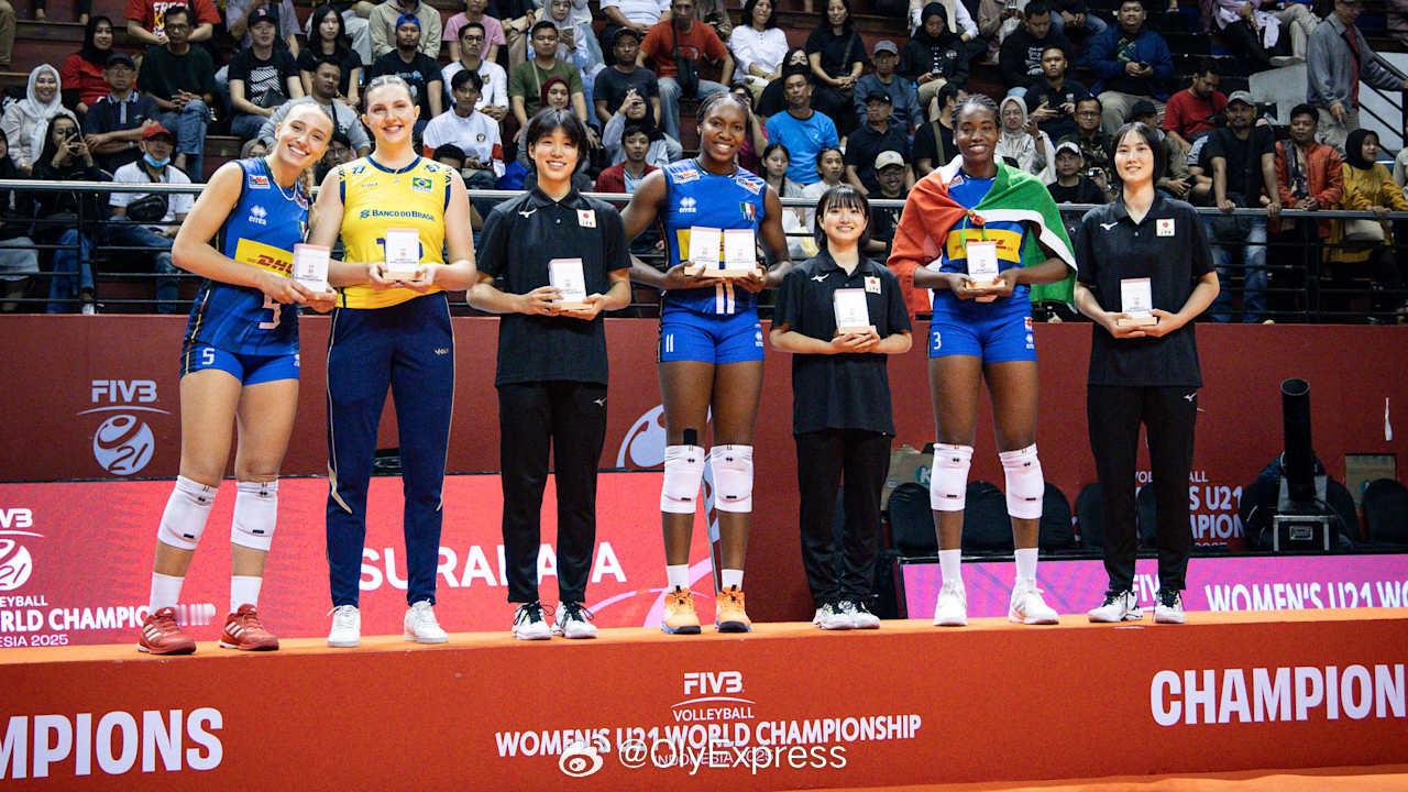 【U21女排世锦赛最佳阵容】国际排坛战报速递8月17日印尼泗水，2025U21女