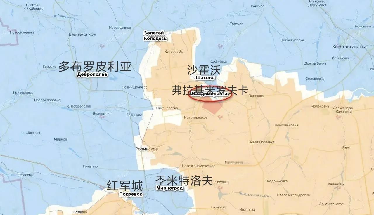 位于多布罗皮利亚突出部的弗拉基米罗夫卡经过激烈战斗后落入俄军中部集群第51集团军