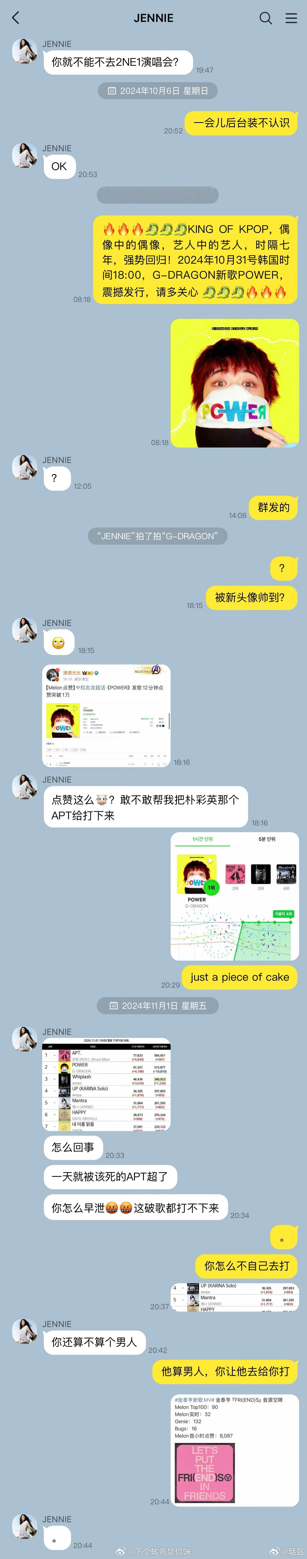 tg ㊙️权志龙发新歌power后和Jennie、田柾国、angelababy、