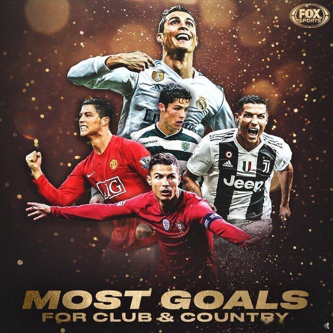 C罗 2021年的今天……克里斯蒂亚诺·罗纳尔多攻入职业生涯第760粒进球，超越