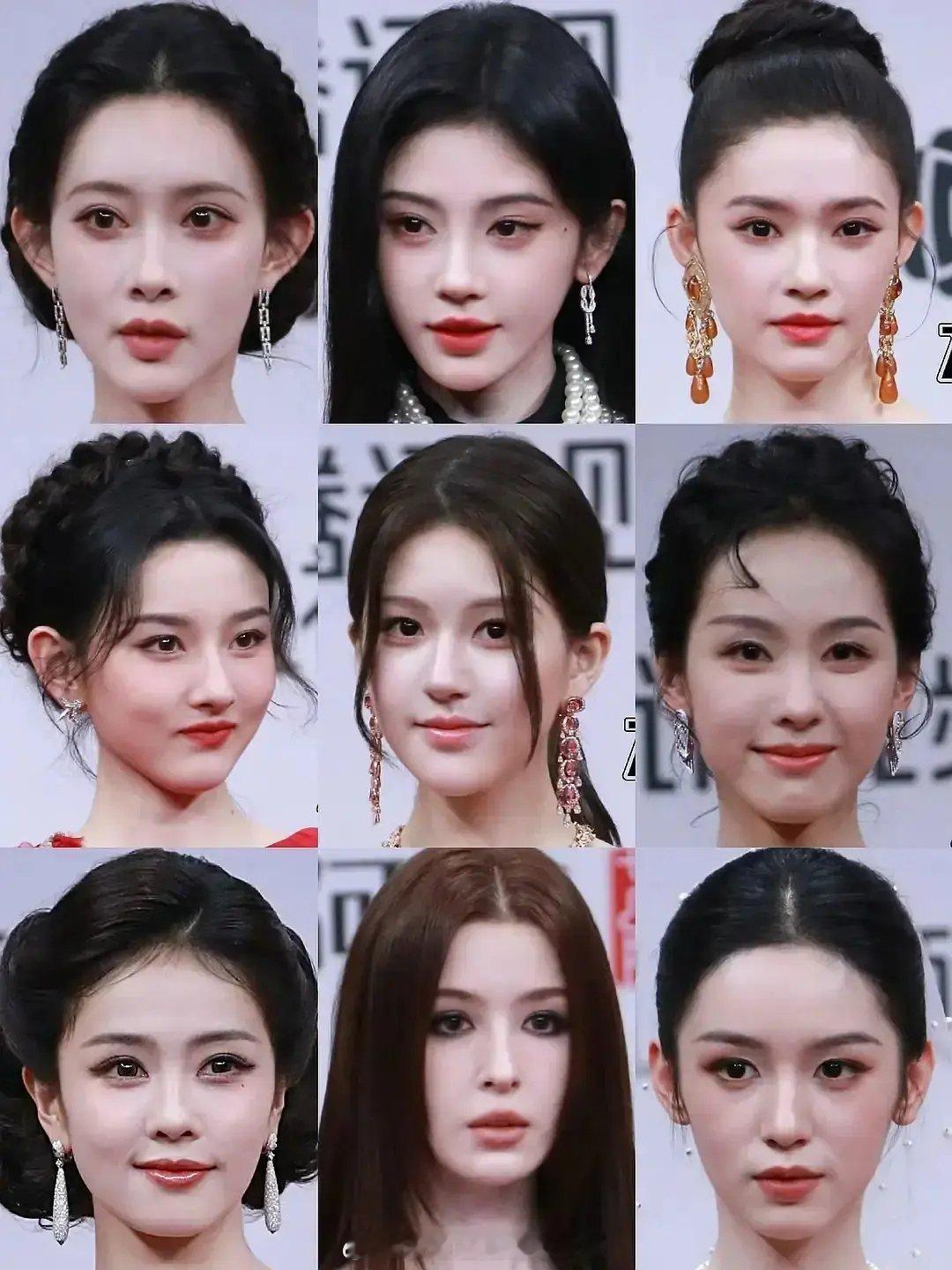 女星怼脸生图来了，谁的颜抗住了？ 星光大赏红毯 星光大赏 鞠婧祎田曦薇牵手