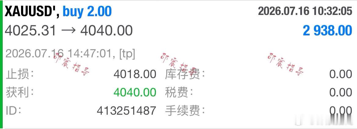 日内第四單：4025规划入场點位，行情如期上行抵达4040目标，4018构筑风控
