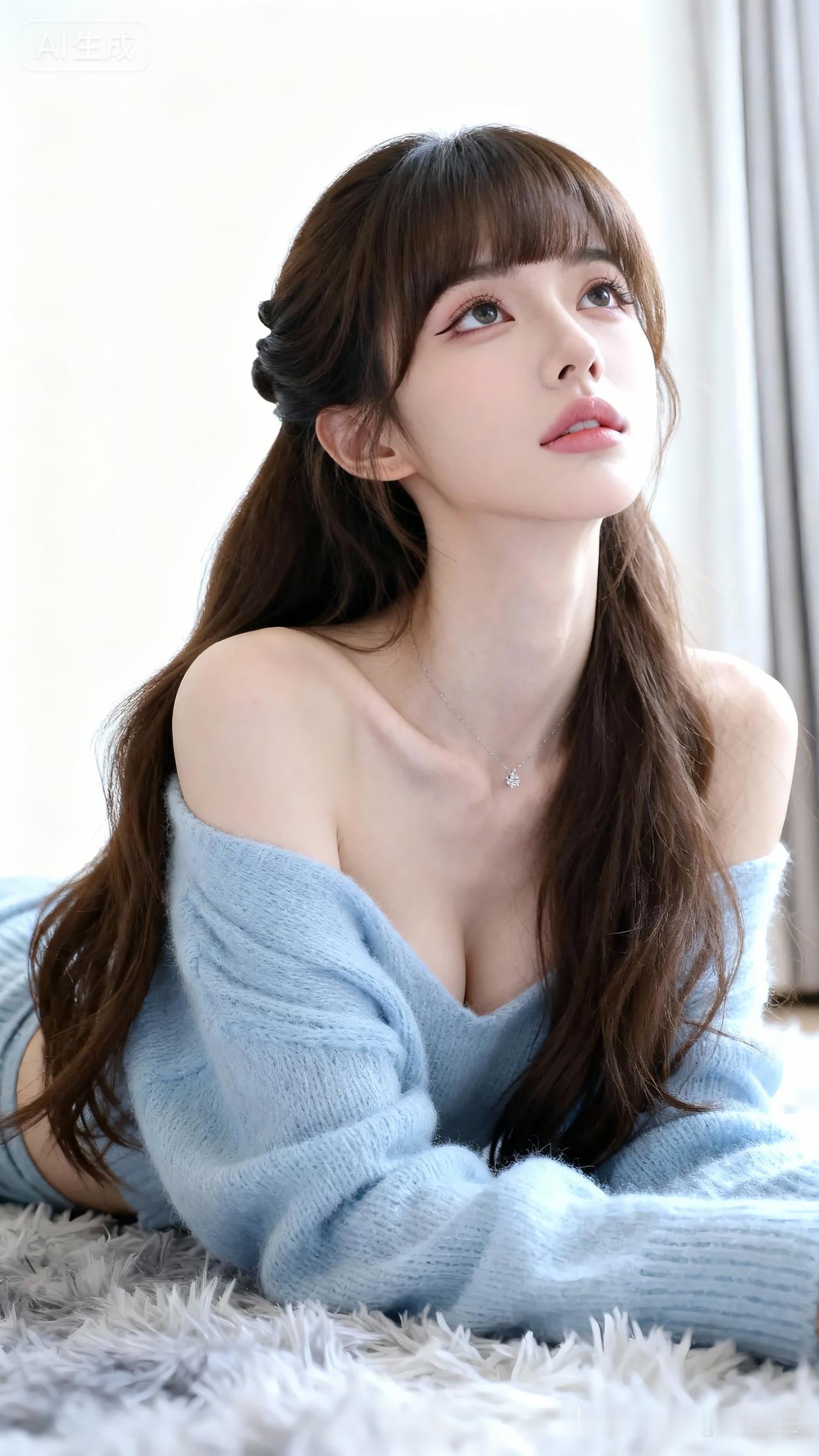 温柔蓝调少女，梦幻般的氛围