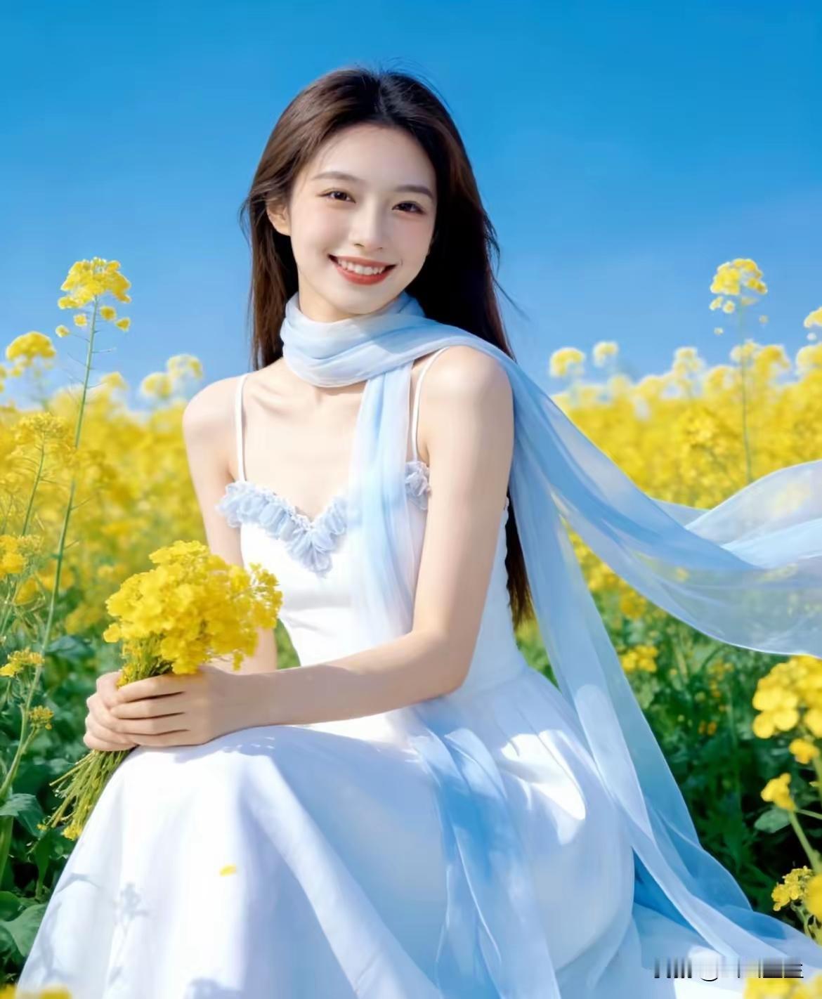 在花海中，遇见最美的你🌸💙