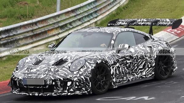 全新 911 GT3 RS 纽北路试曝光，2027 发布 2028 开售外观空力