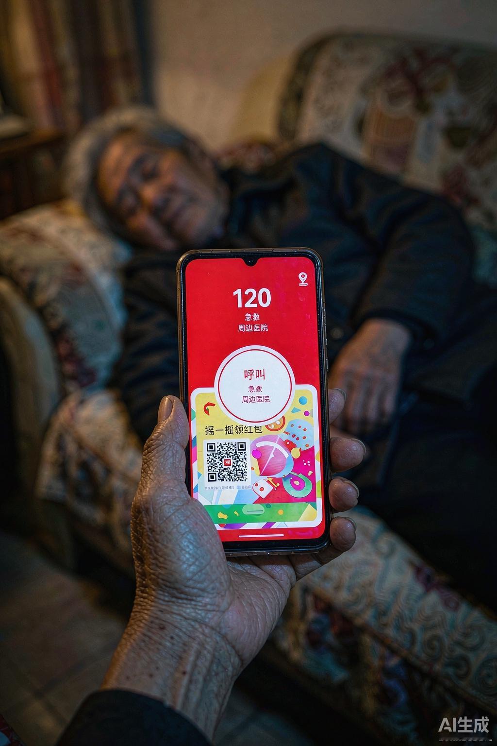 《一条 120，背后被多少广告卡住》

老伴颤抖的手点开急救电话，先弹出来的却是
