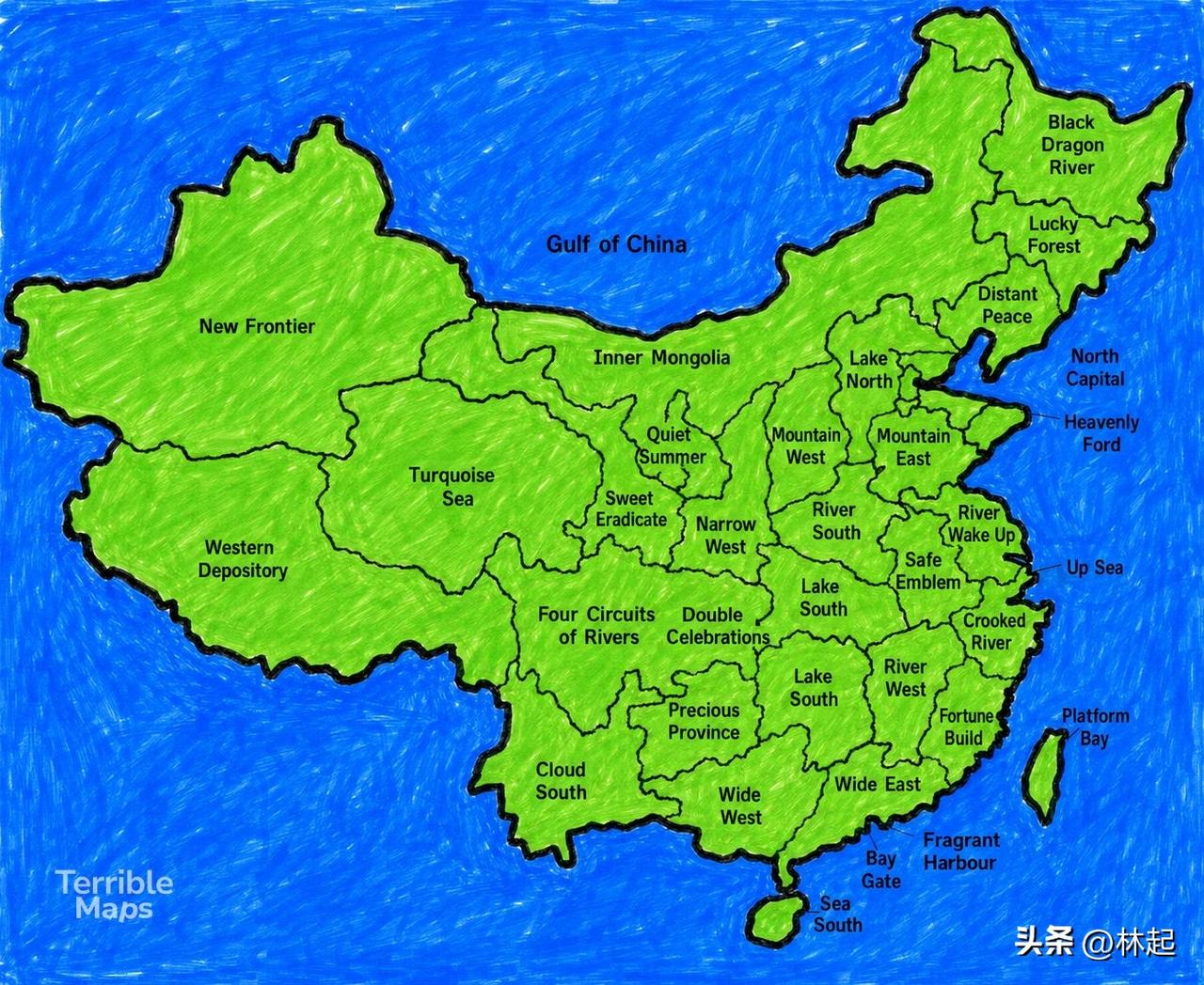 各省名基本是按“江河湖海+东西南北”组合而成，各省名称直接硬译成英文要怎么说？整