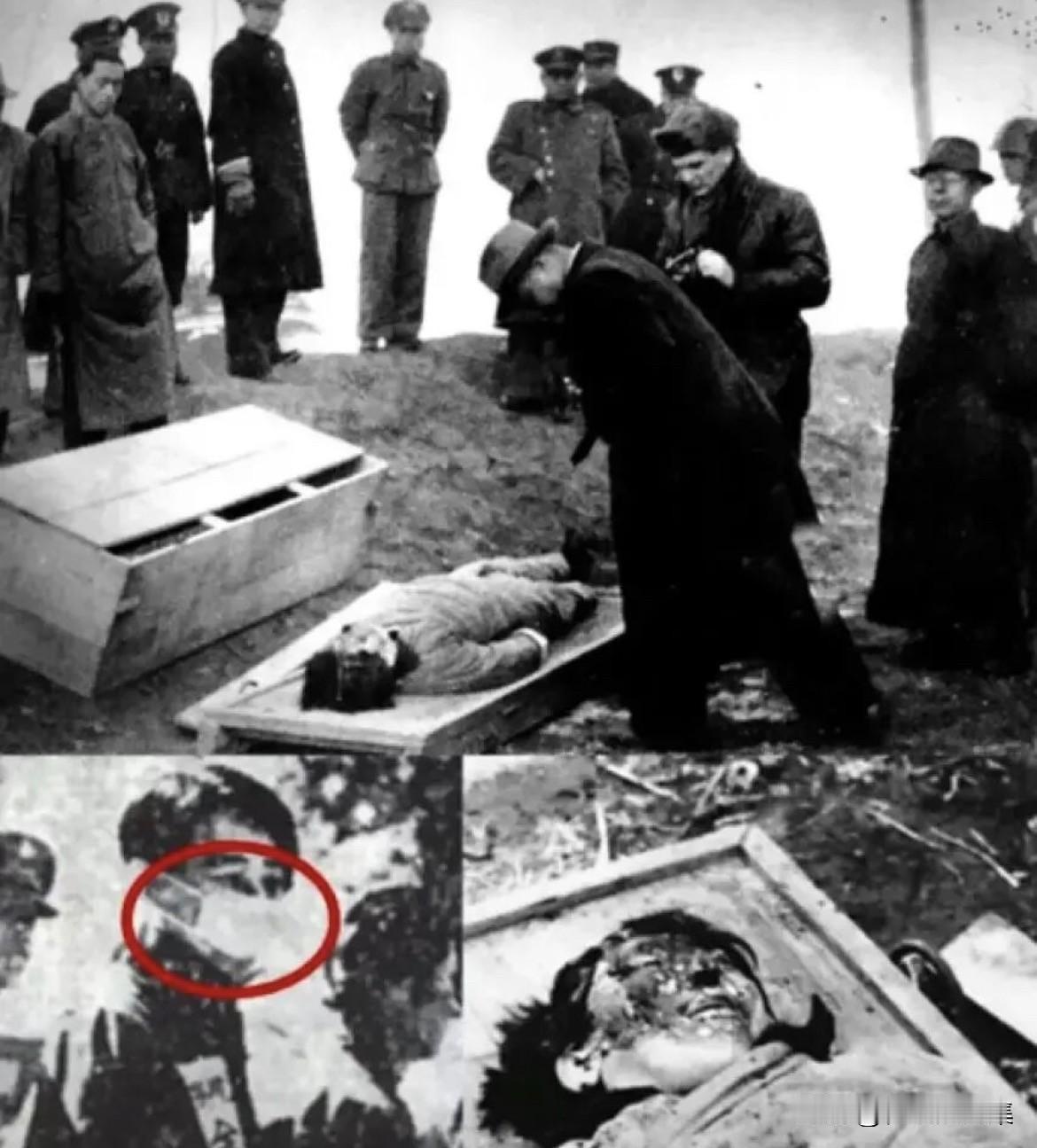 1948年3月25日，川岛芳子在北平第一监狱被执行枪决，终年41岁，这是枪决后的