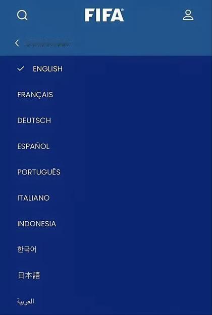 全球16亿人口使用的中文，在国际足联官网竟然不配有一个语种的入口！
国际足联目前